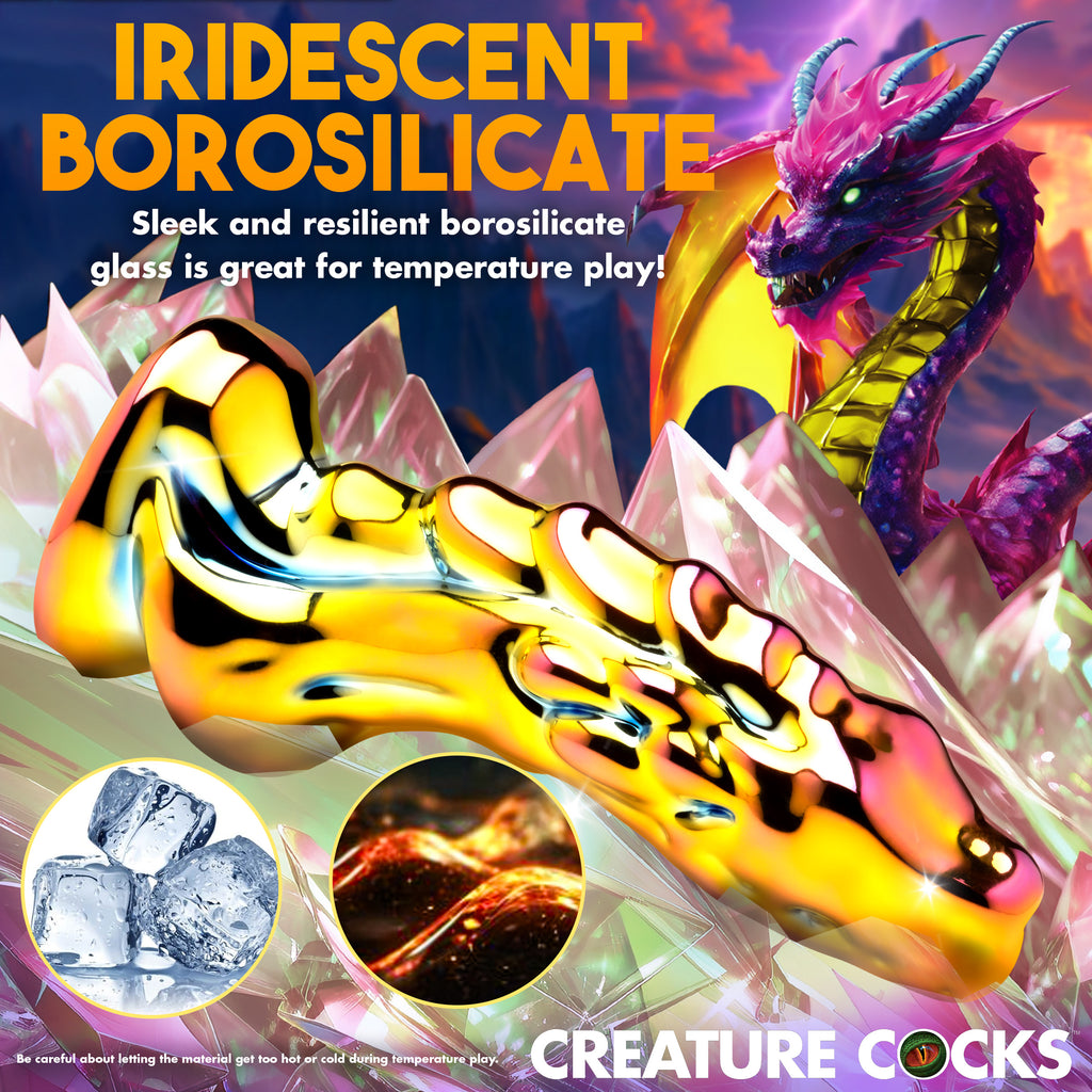 Creature Cocks Dragon Glass Glass Dildo Multi
