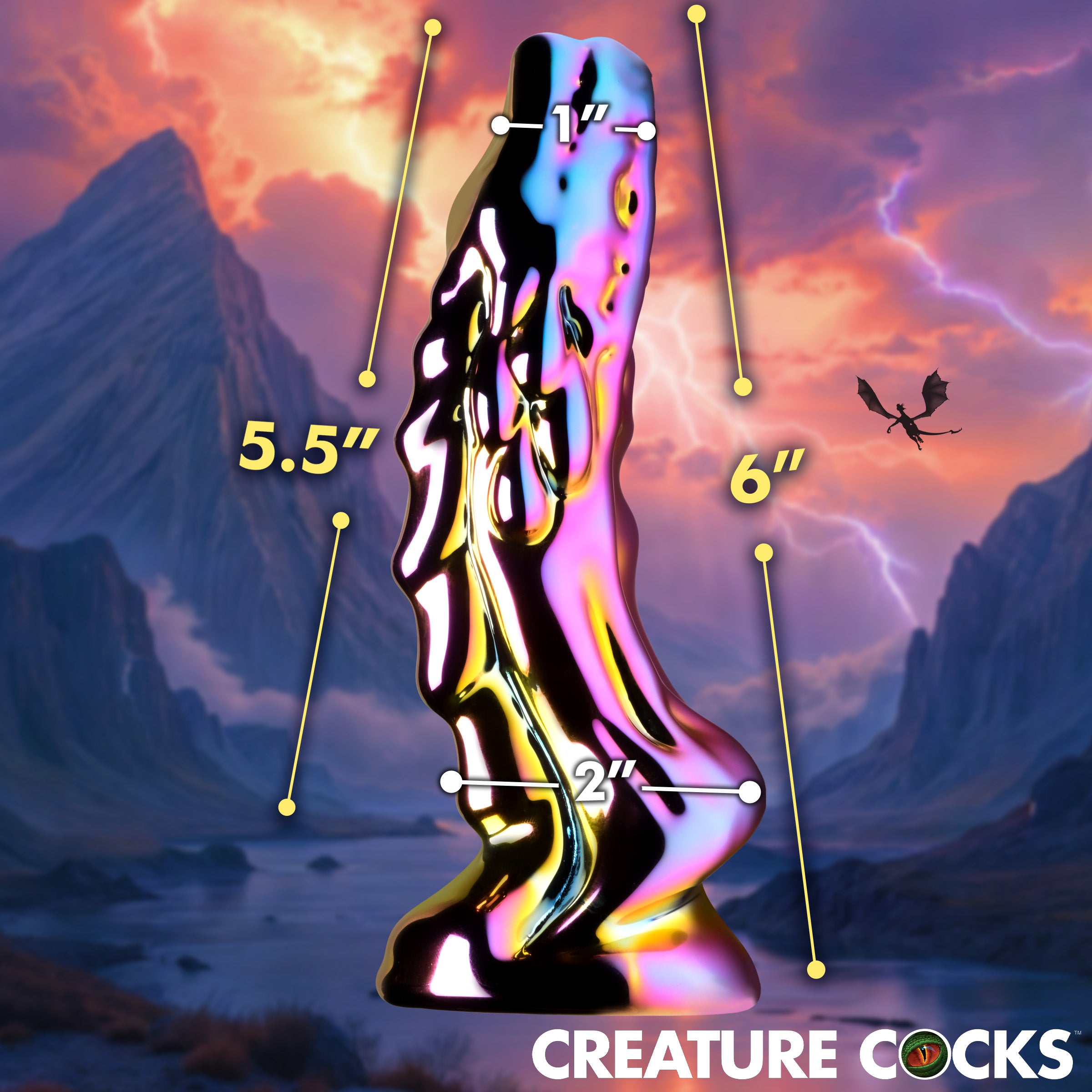 Creature Cocks Dragon Glass Glass Dildo Multi
