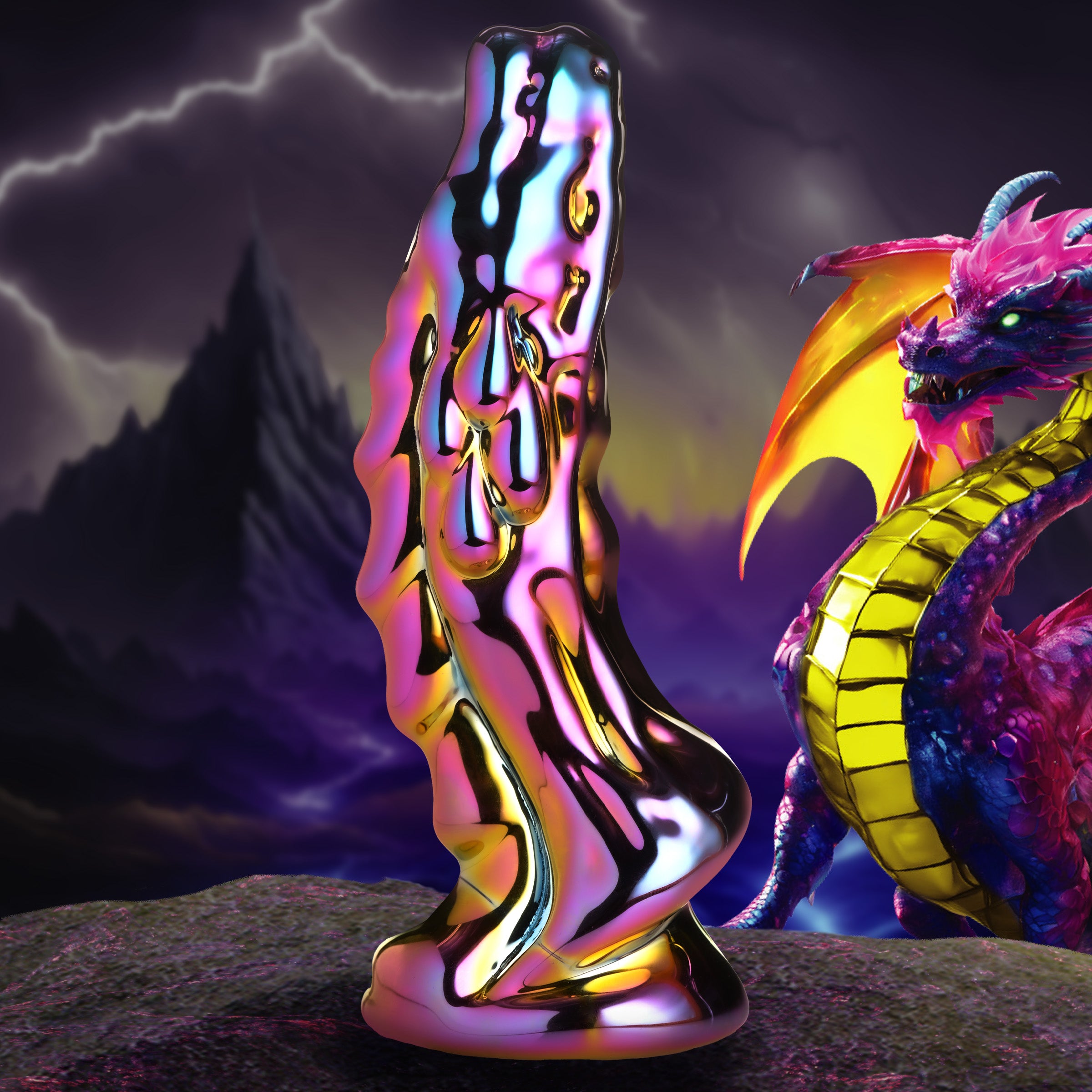 Creature Cocks Dragon Glass Glass Dildo Multi