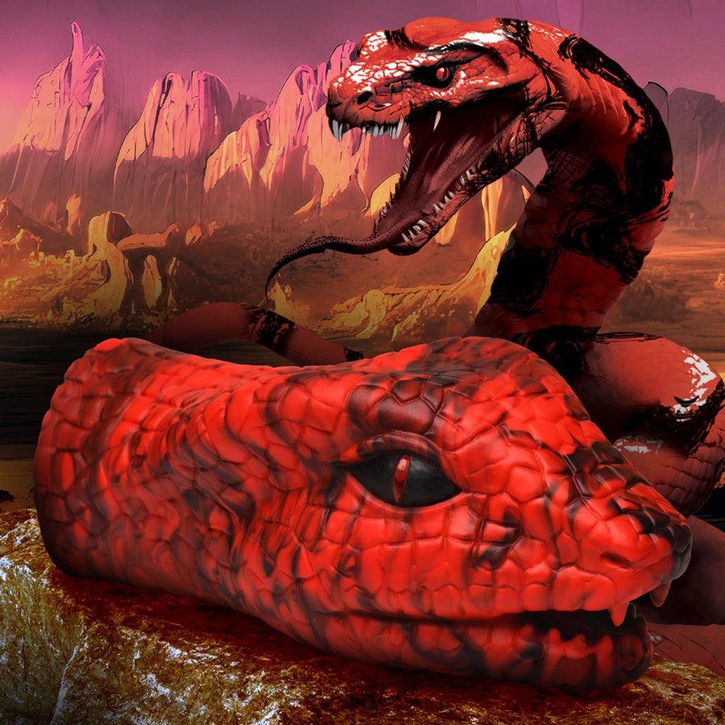 Creature Cocks Serpentine Stroker Silicone Masturbator - Red Red