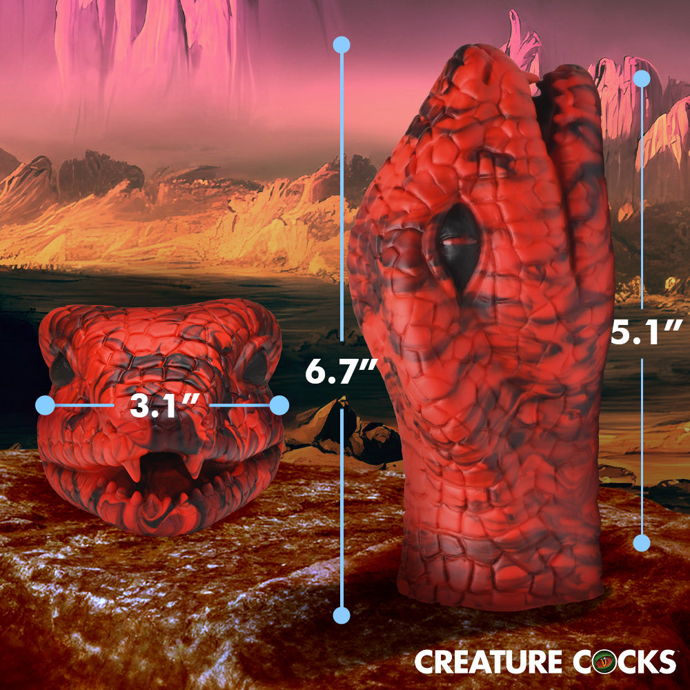 Creature Cocks Serpentine Stroker Silicone Masturbator - Red Red