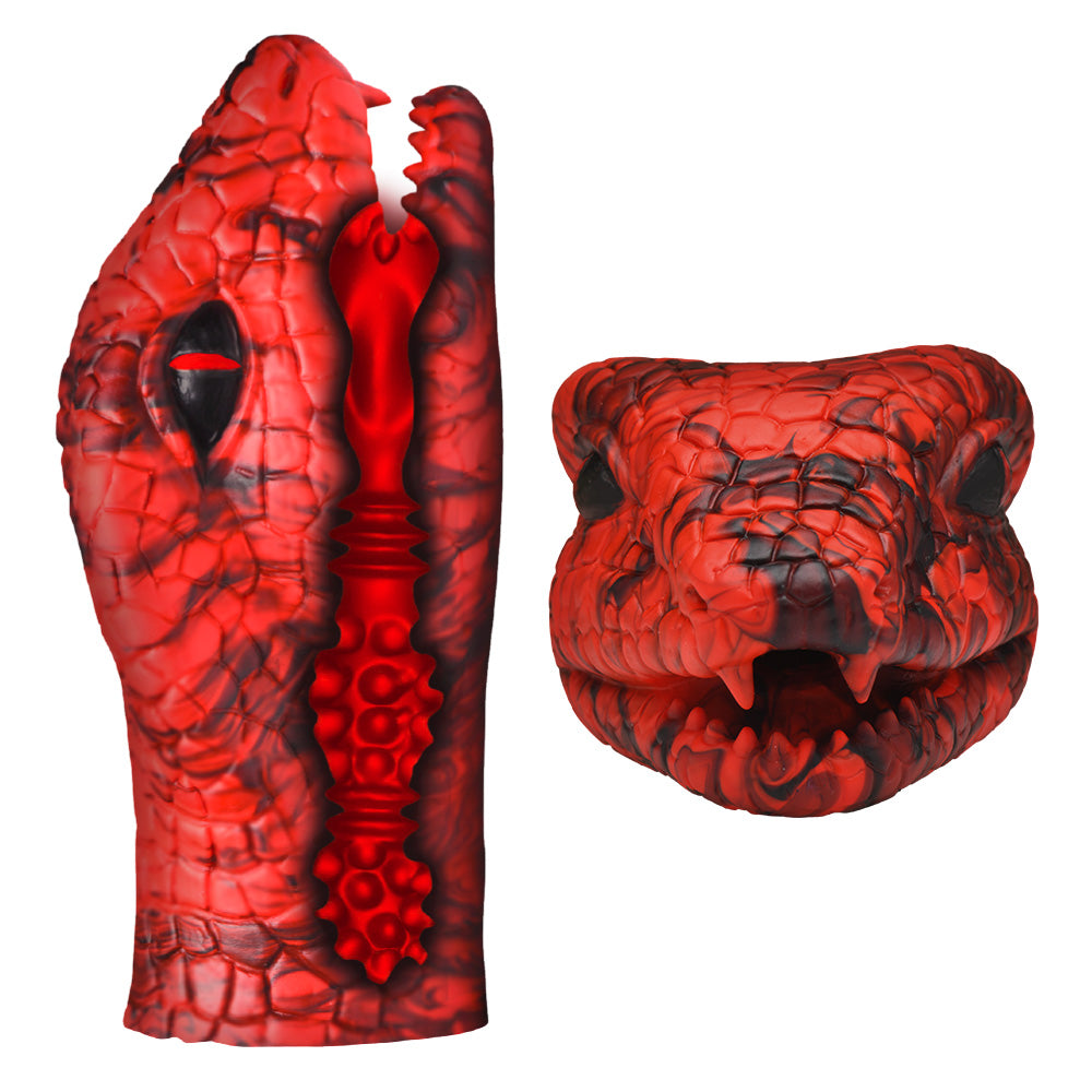 Creature Cocks Serpentine Stroker Silicone Masturbator - Red Red