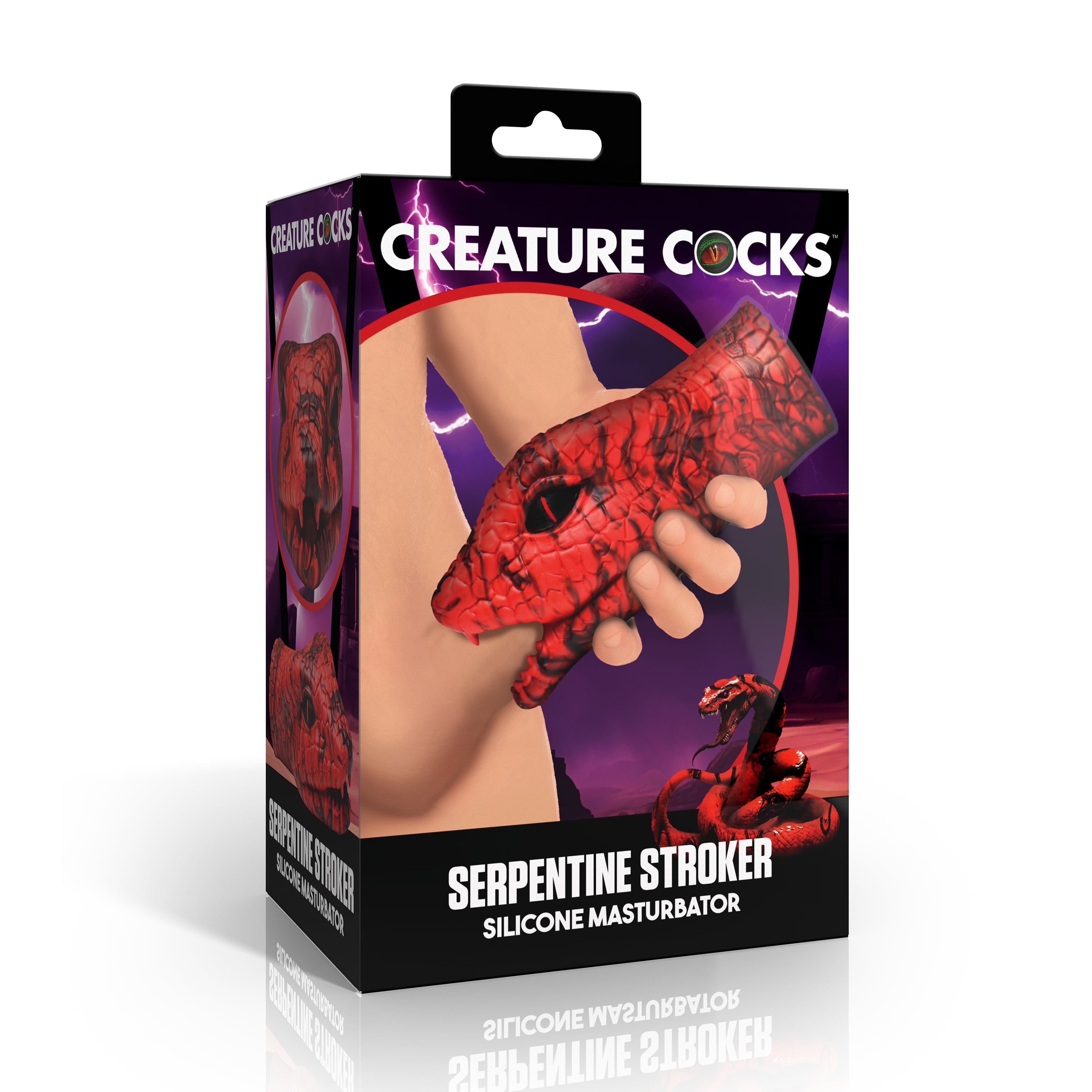 Creature Cocks Serpentine Stroker Silicone Masturbator - Red Red