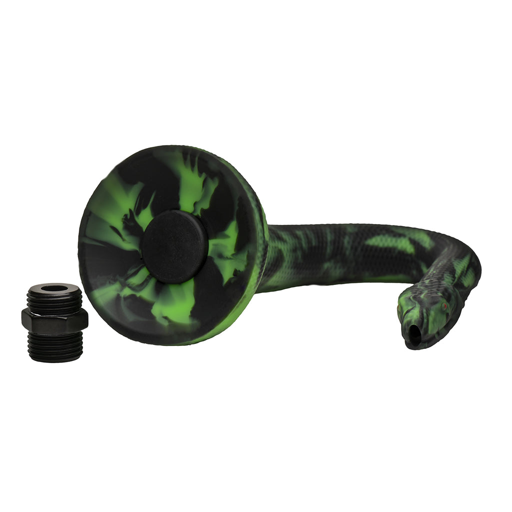 Creature Cocks Spitting Serpent Silicone Enema Snake Green