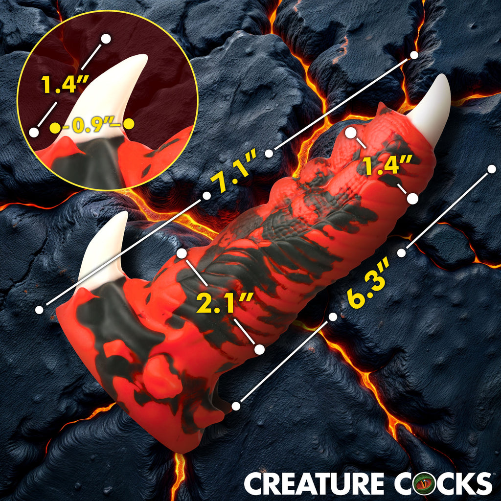 Creature Cocks Red Talon Vibrating Silicone Dildo Red