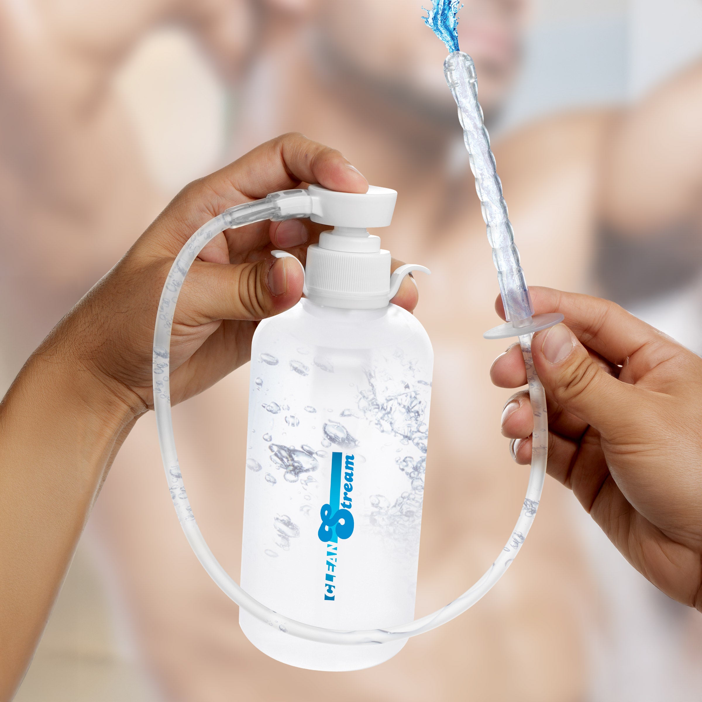 CleanStream XL Enema Bottle with 3 Attachements Clear