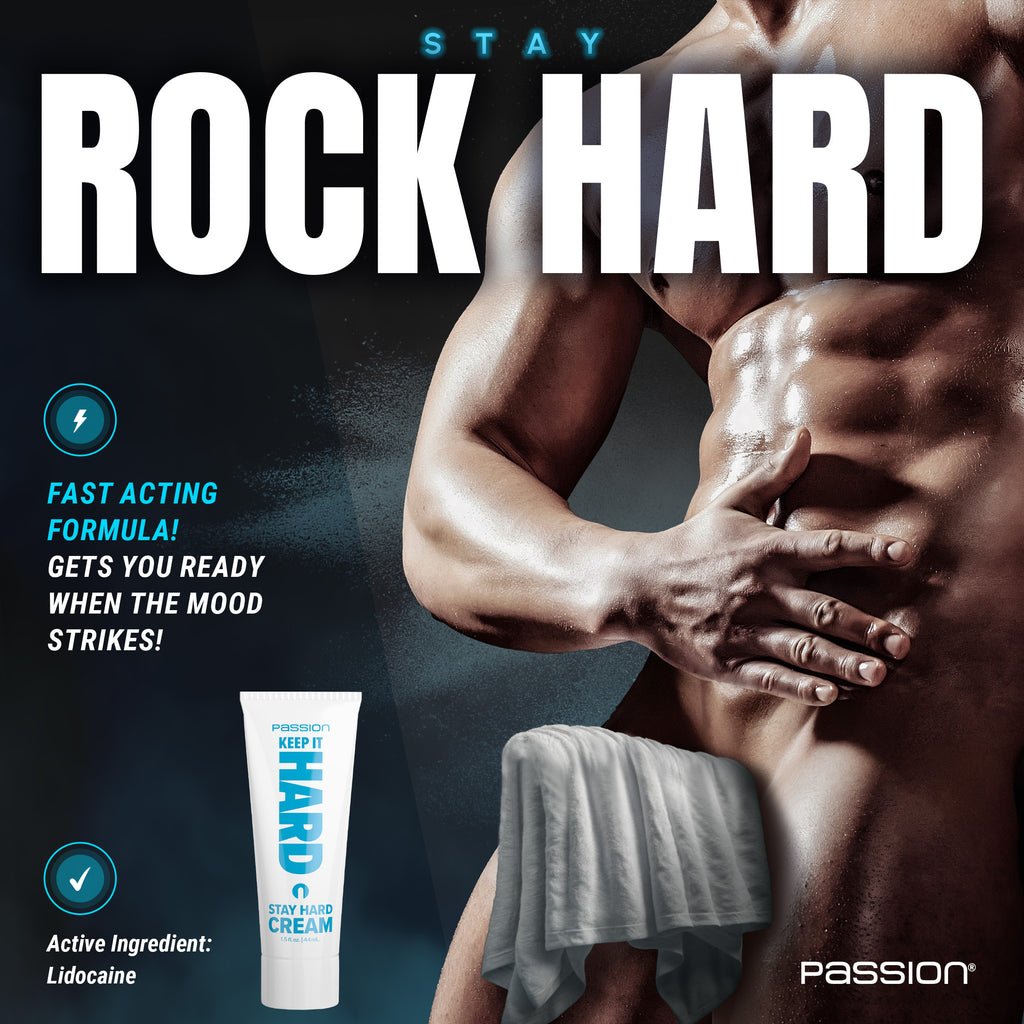 Passion Lubricants Keep it Hard Stay Hard Cream 1.5oz White