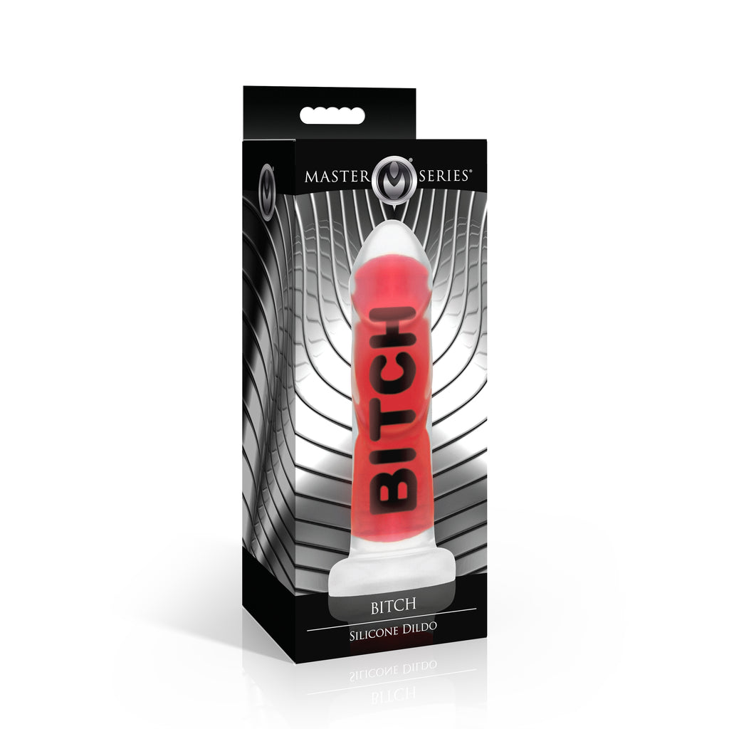 Master Series Bitch Silicone Dildo Red