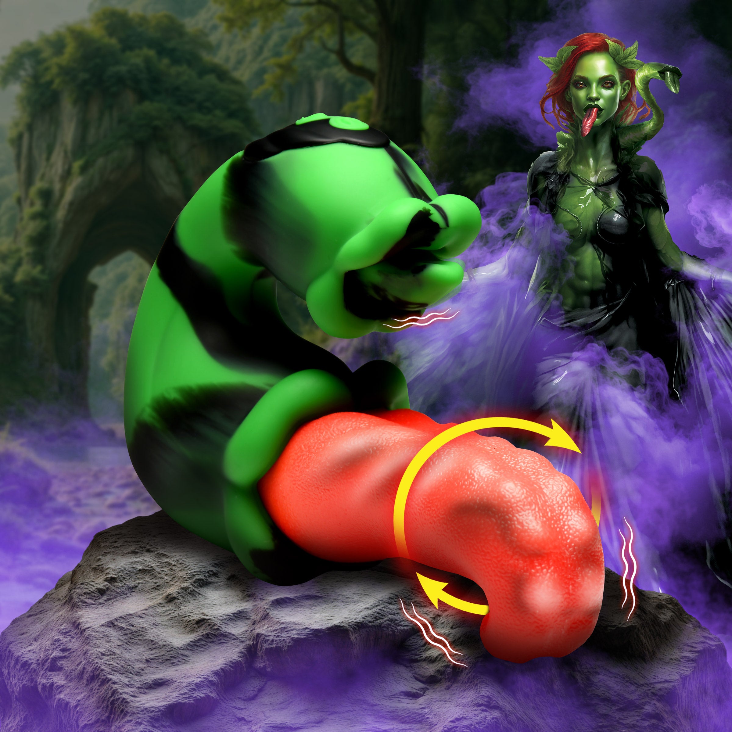 Creature Cocks Tongue Lasher Silicone Vibrator Green