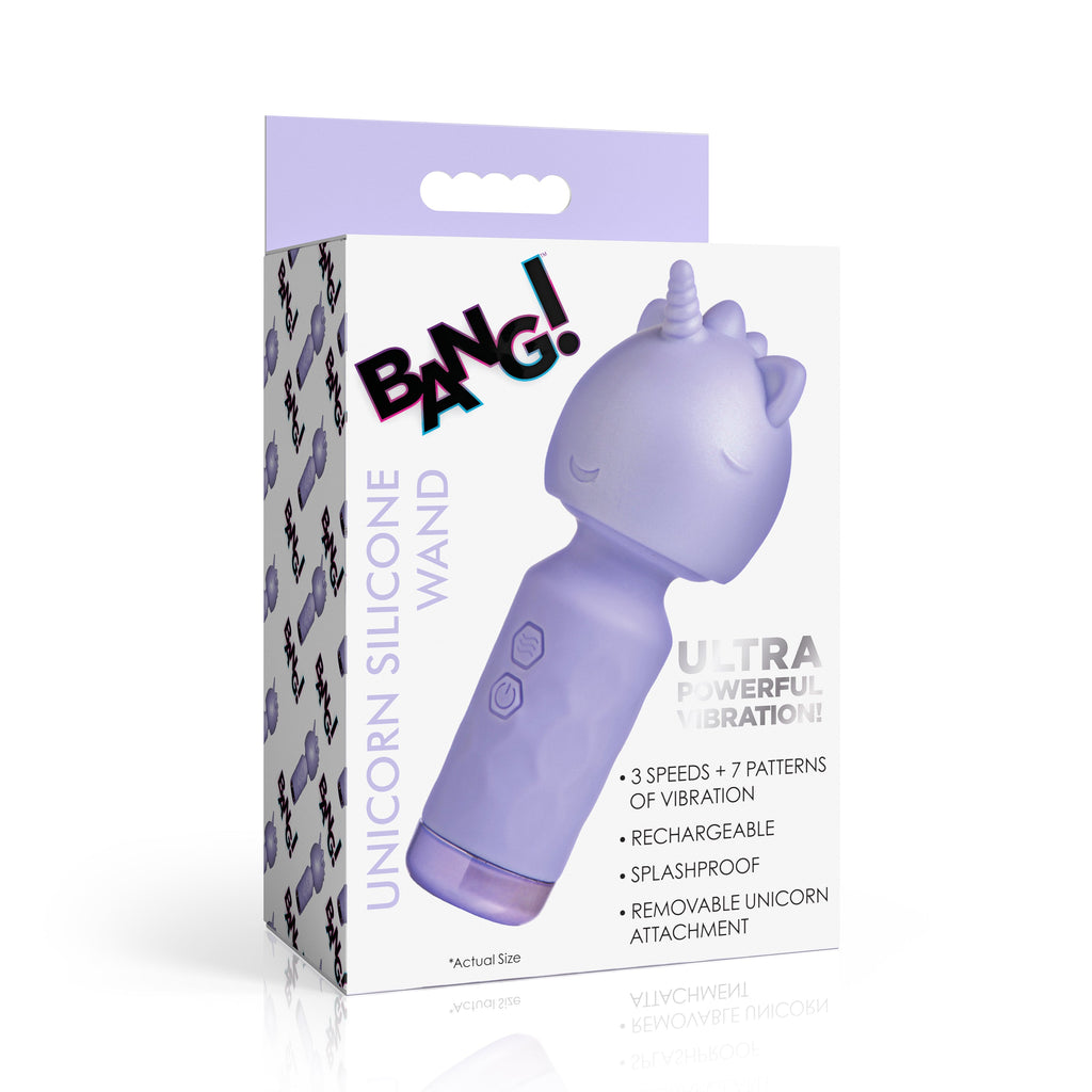 Bang! Unicorn Silicone Wand Purple