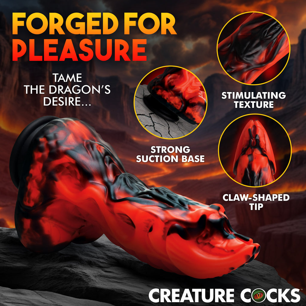 Creature Cocks Dragon Thrust Thrusting & Vibrating Silicone Dildo Red