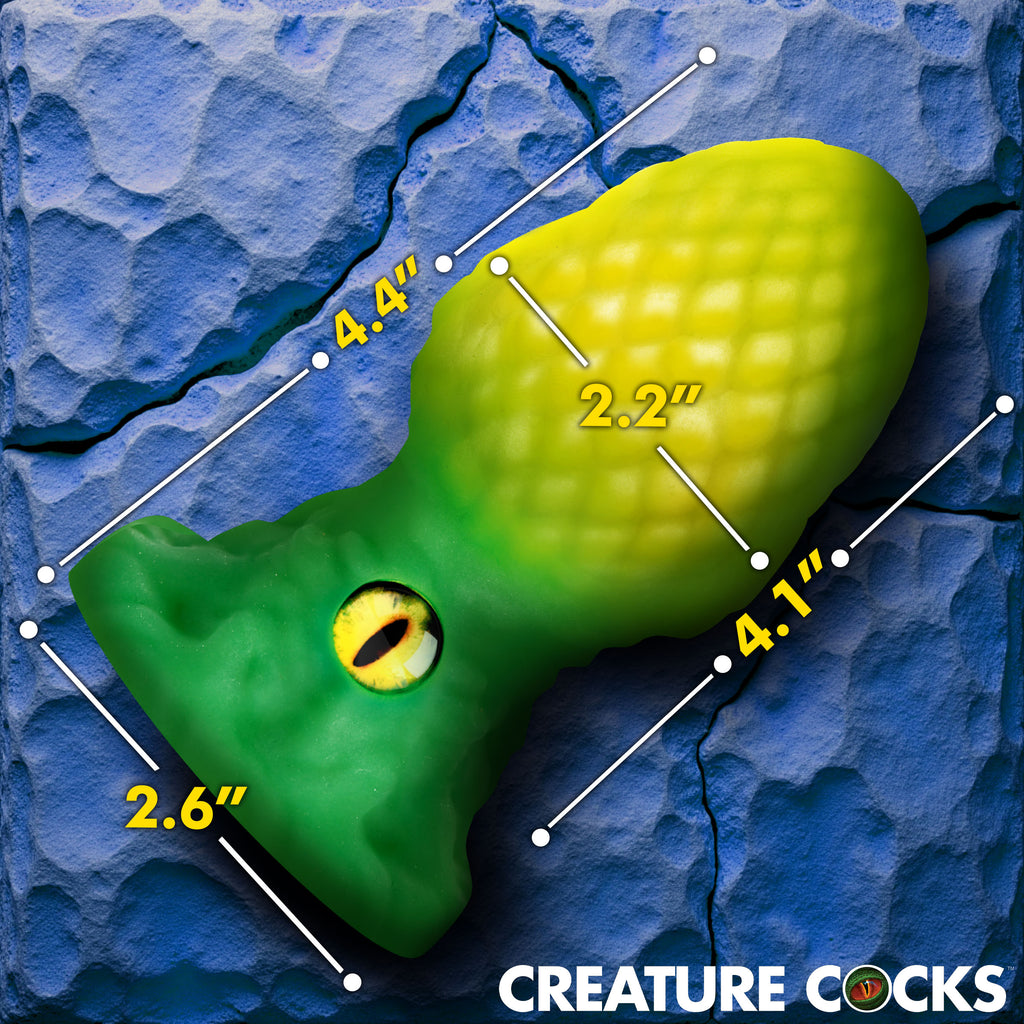 Creature Cocks Eye of the Dragon Silicone Butt Plug - Green Green