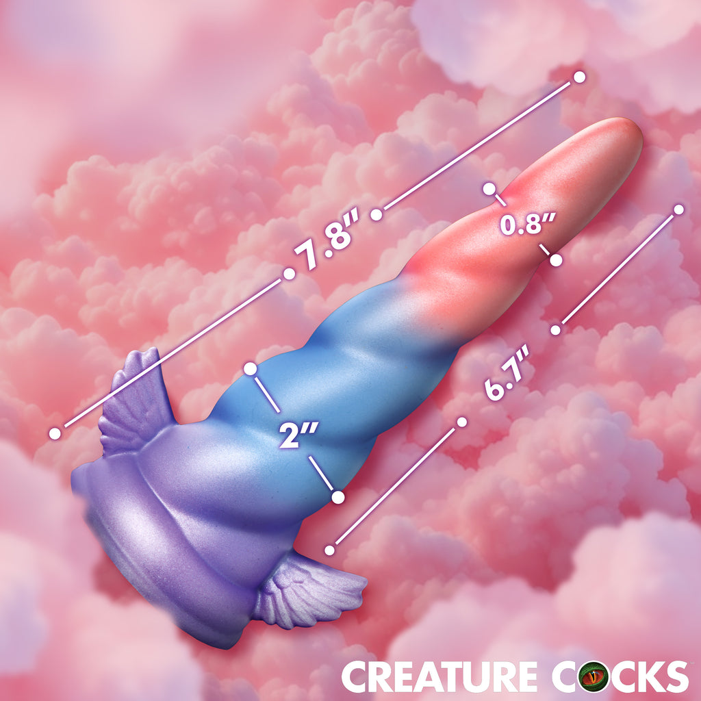 Creature Cocks Deluxe Dream Rider Vibrating Unicorn Silicone Dildo Multi