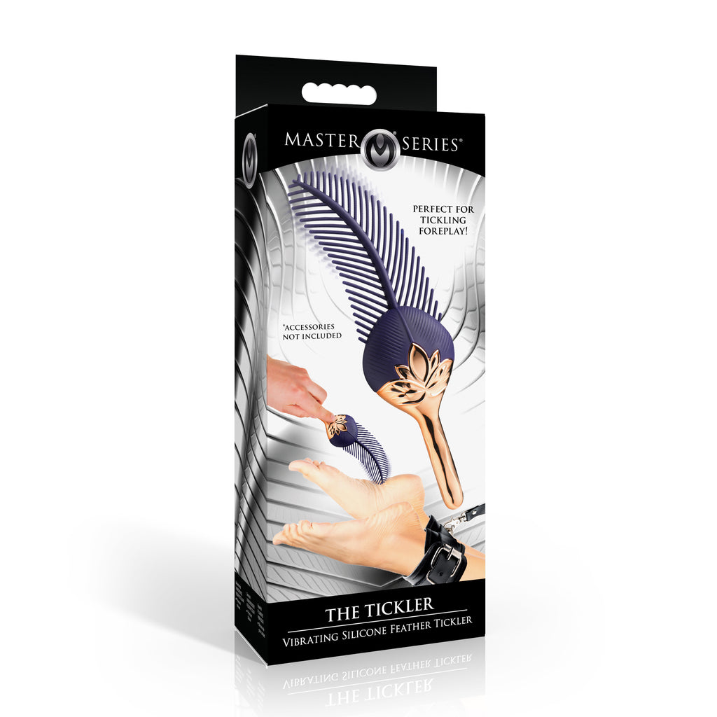 Master Series The Tickler Vibrating Silicone Tickler Purple