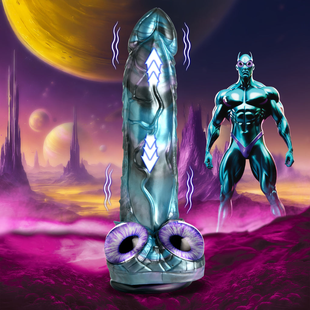 Creature Cocks Astro-Thrust Thrusting and Vibrating Silicone Dildo Multi