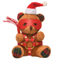 Master Series Holiday Bondage Bear Keychain - Brown Multi