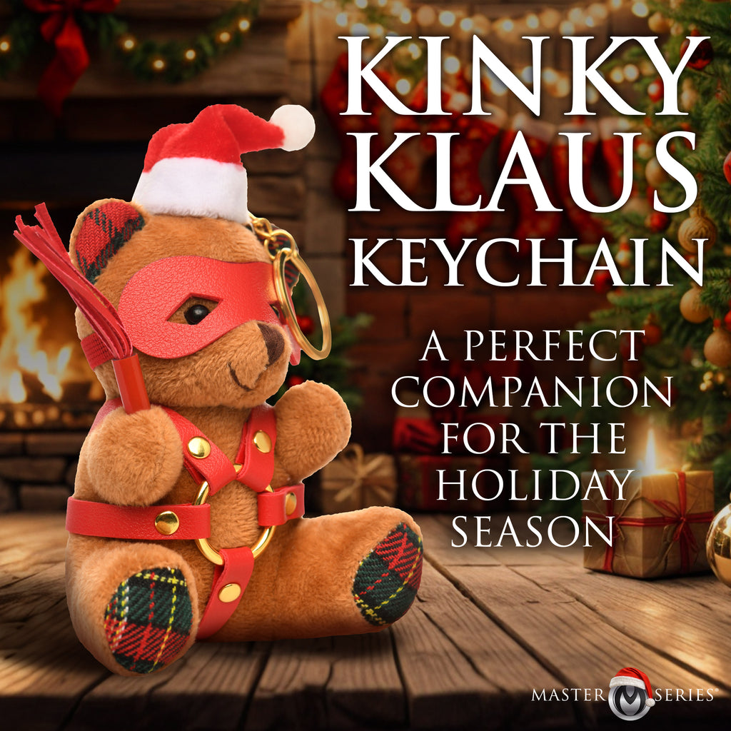 Master Series Holiday Bondage Bear Keychain - Brown Multi