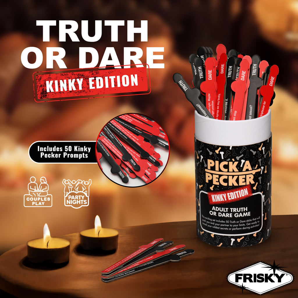 Frisky Pick A Pecker Adult Truth or Dare Kinky Edition Black