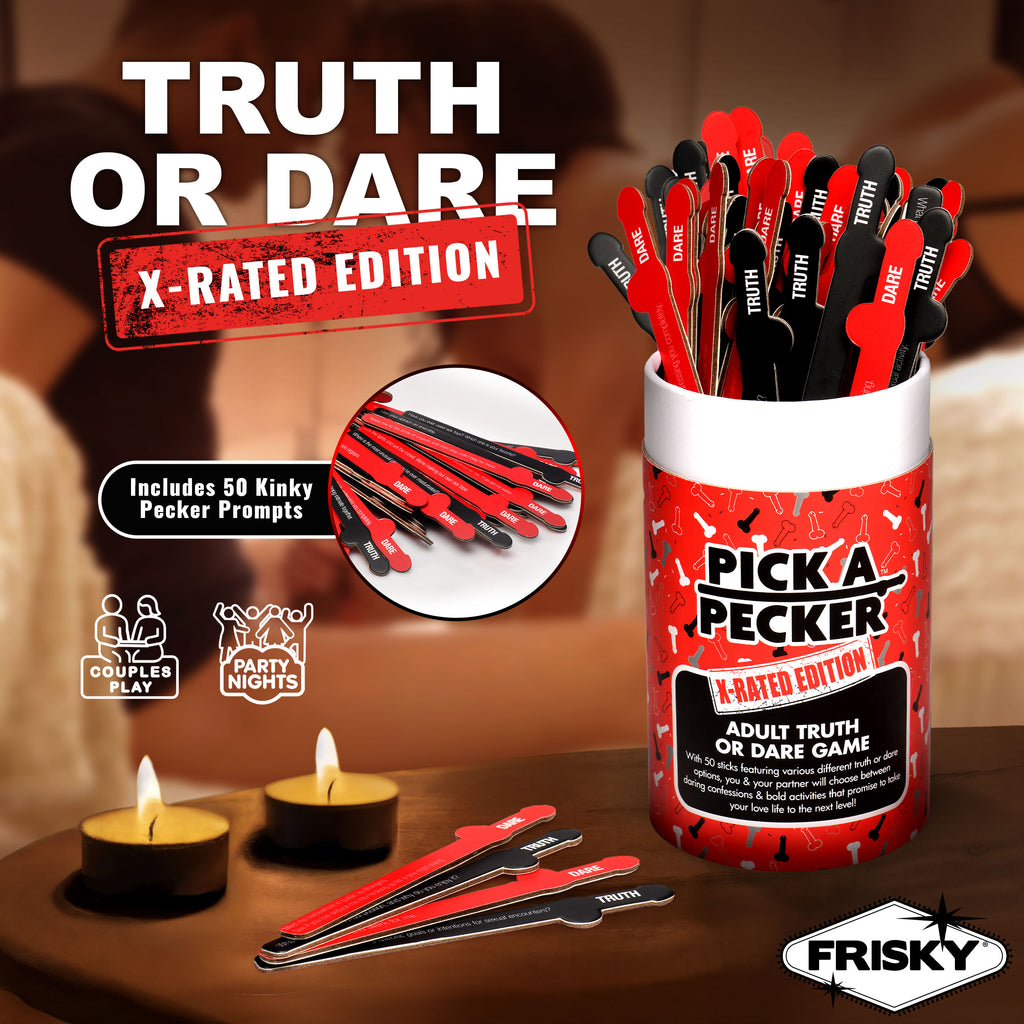 Frisky Pick A Pecker Adult Truth or Dare X-Rated Edition Red