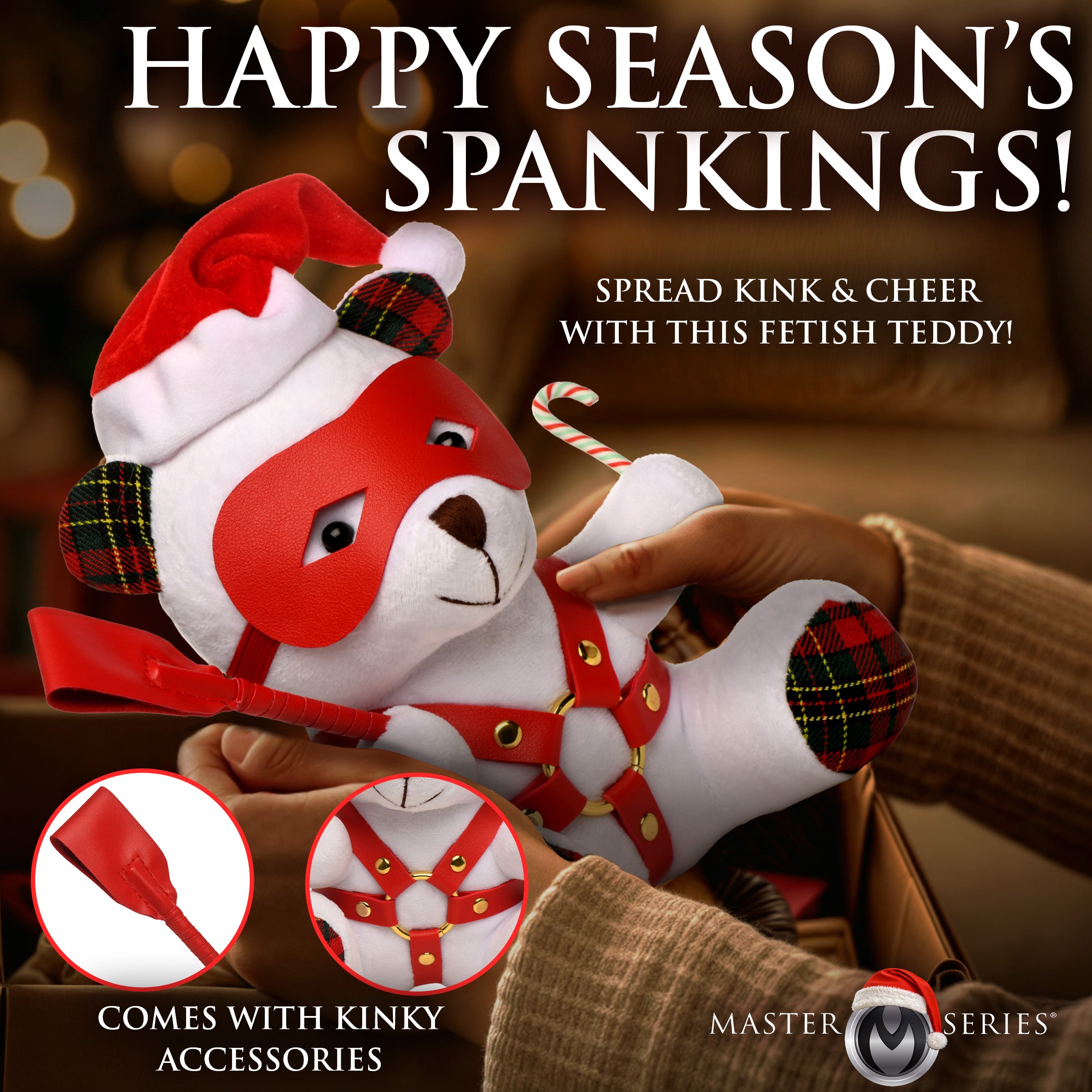 Master Series Holiday Bondage Bear - White White