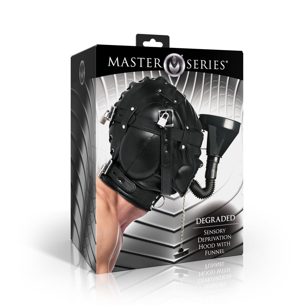 Master Series Degraded Sensory Deprivation Hood with Funnel Black