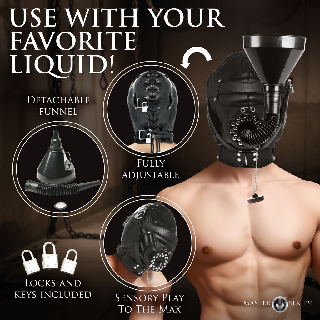Master Series Degraded Sensory Deprivation Hood with Funnel Black