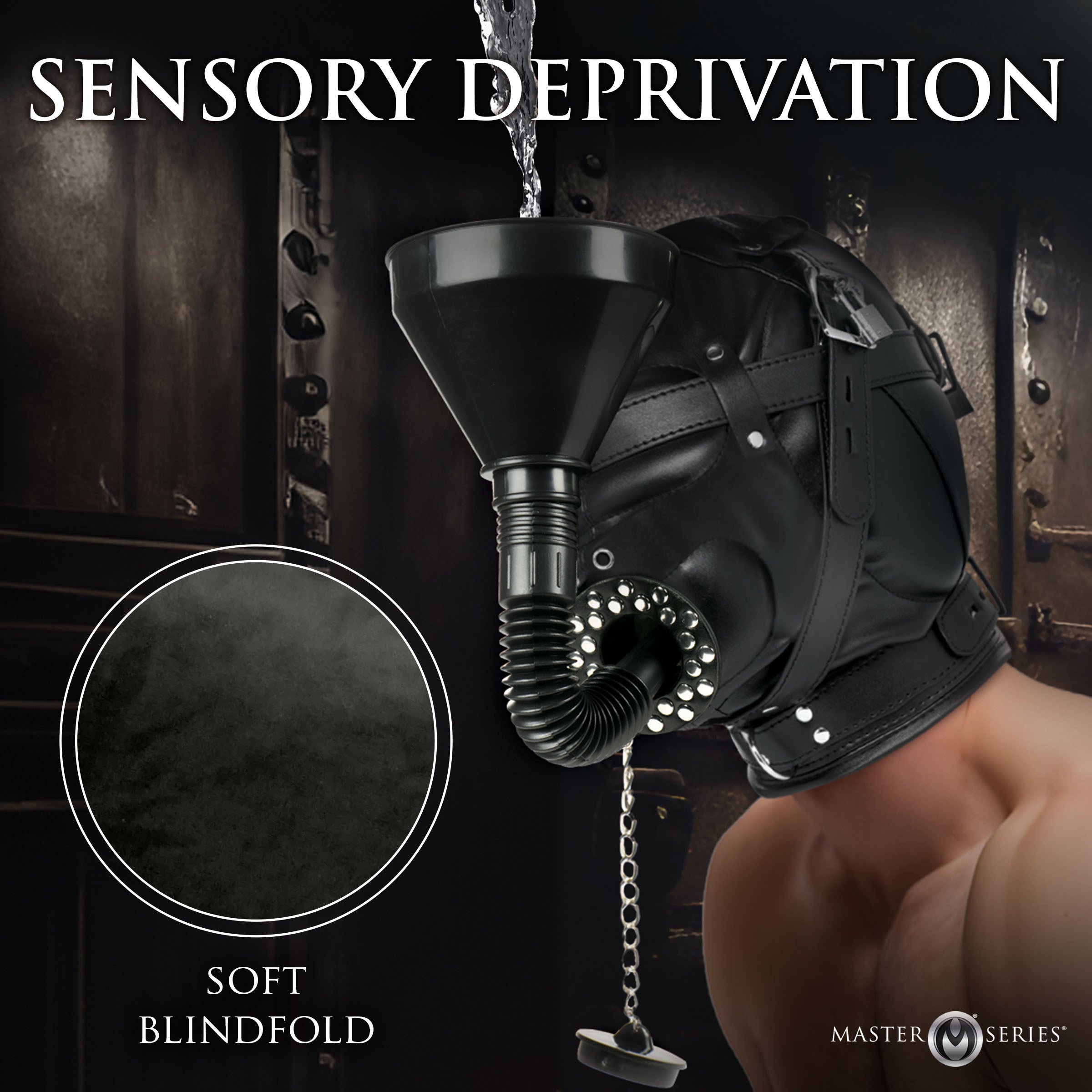 Master Series Degraded Sensory Deprivation Hood with Funnel Black