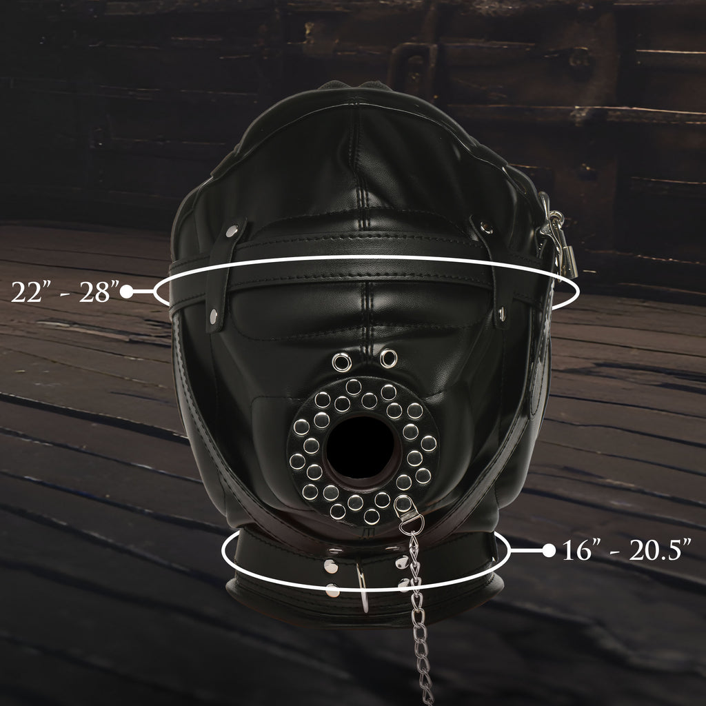 Master Series Degraded Sensory Deprivation Hood with Funnel Black