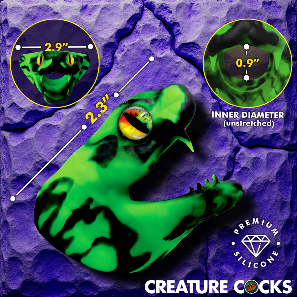 Creature Cocks Master Cobra Silicone Cock Ring - Green Green