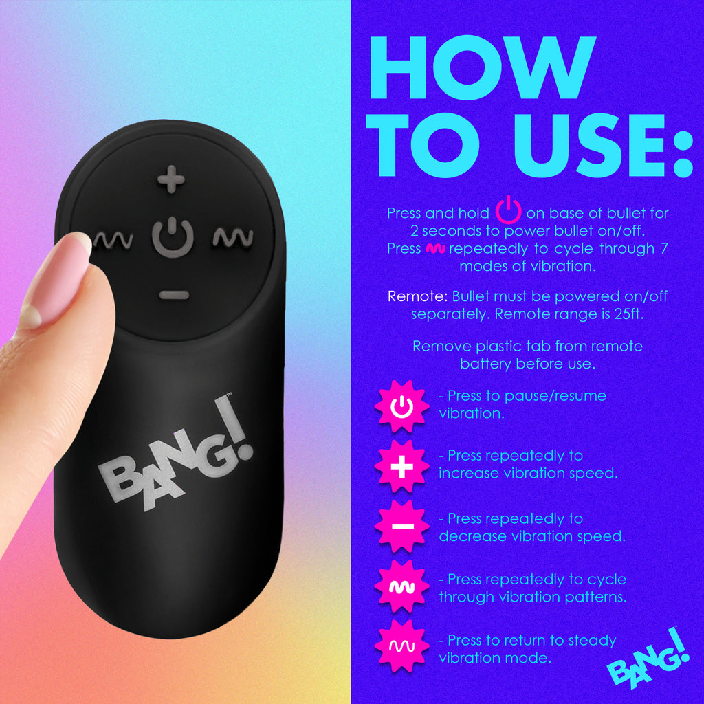 Bang! Vibrating Rainbow Butt Plug Multi
