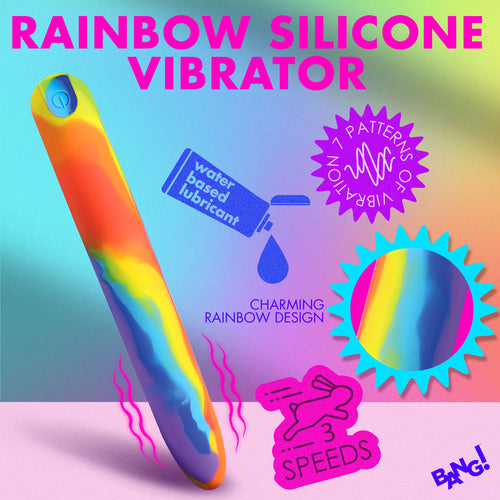 Bang! Rainbow Silicone Vibrator Multi