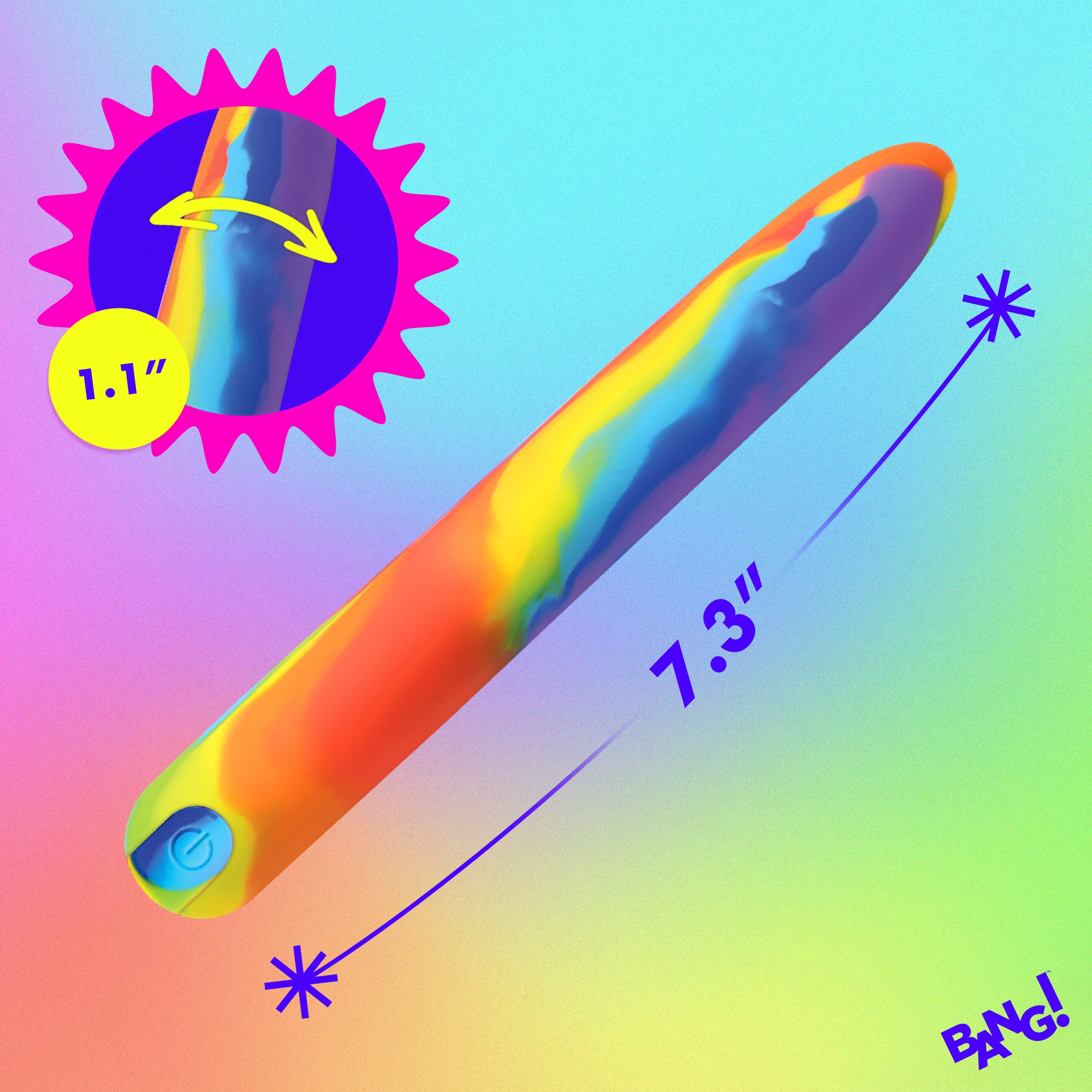 Bang! Rainbow Silicone Vibrator Multi