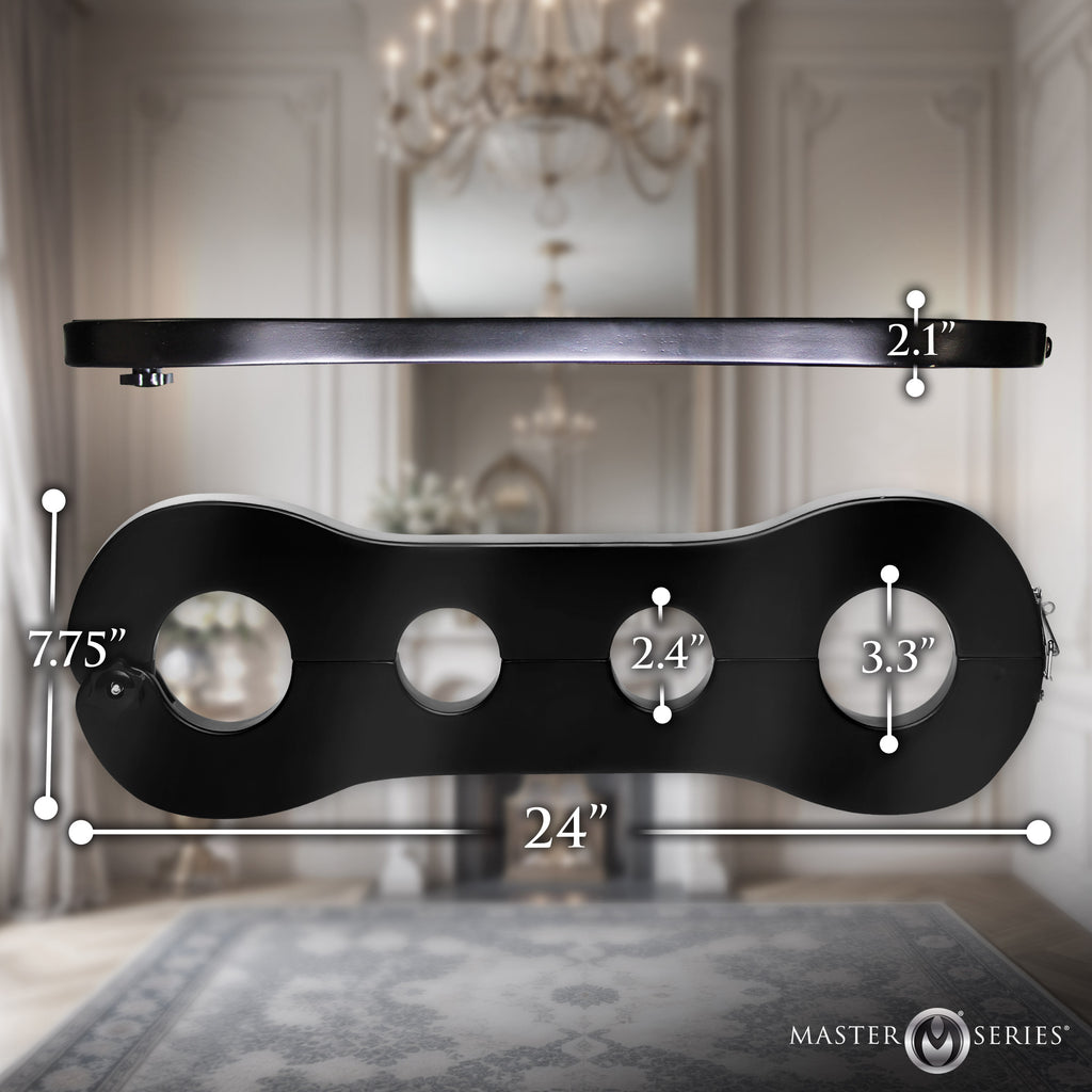 Master Series Trapped Wrist and Ankle Stocks Black