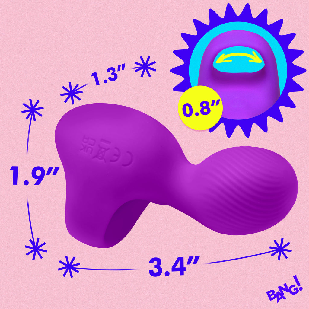 Bang! Silicone Finger Vibrator - Pink Purple