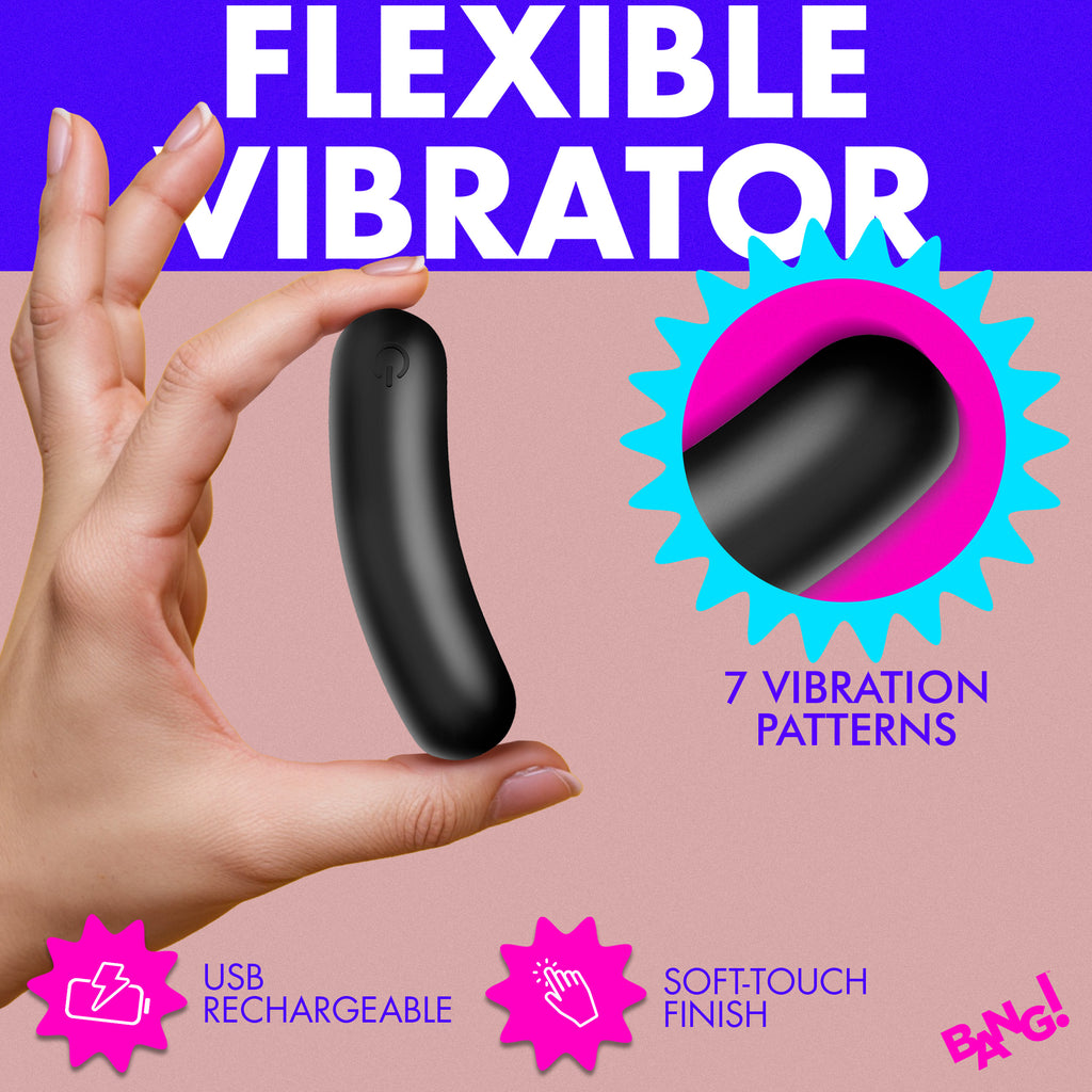 Bang! Flexible Silicone Bullet - Blue Black
