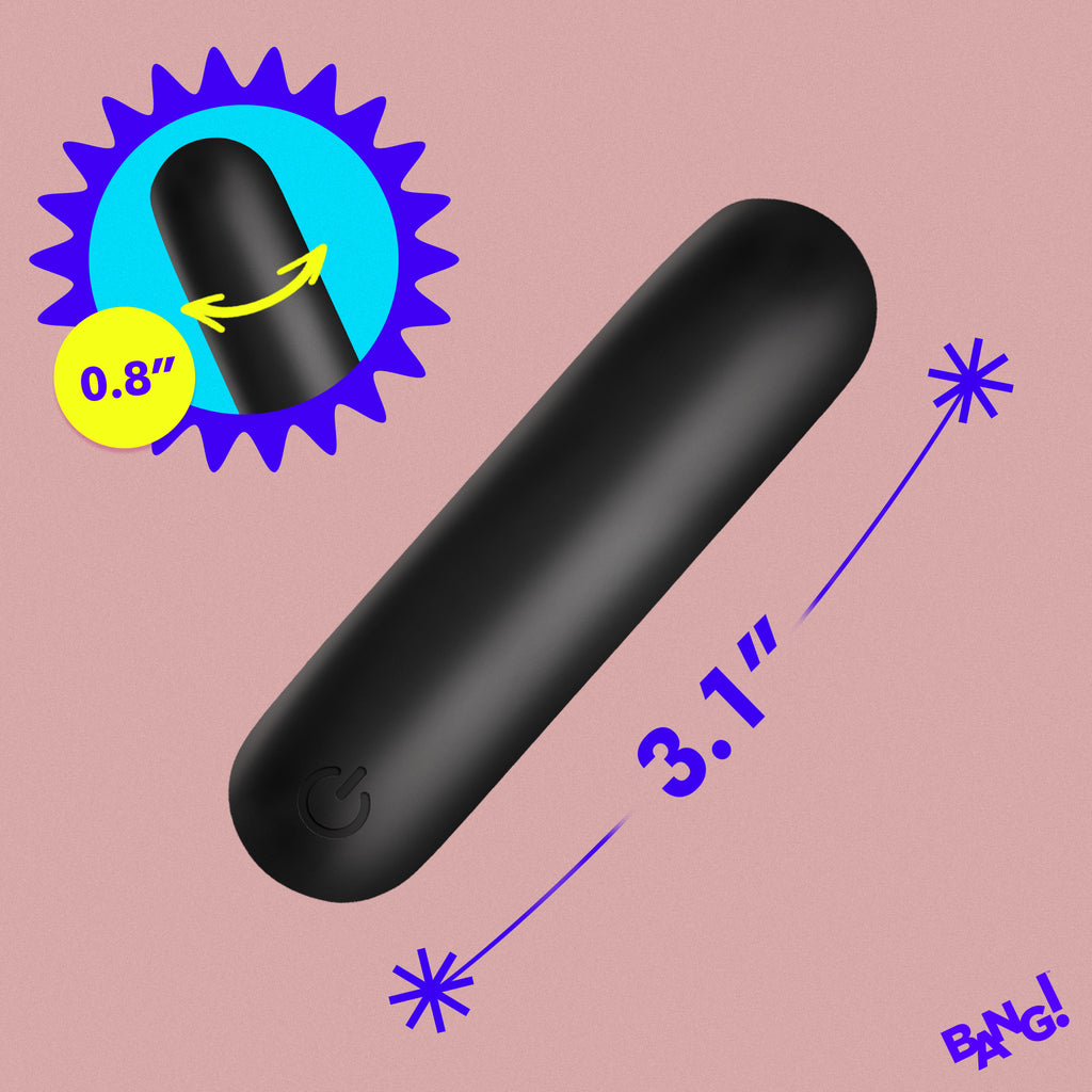 Bang! Flexible Silicone Bullet - Blue Black