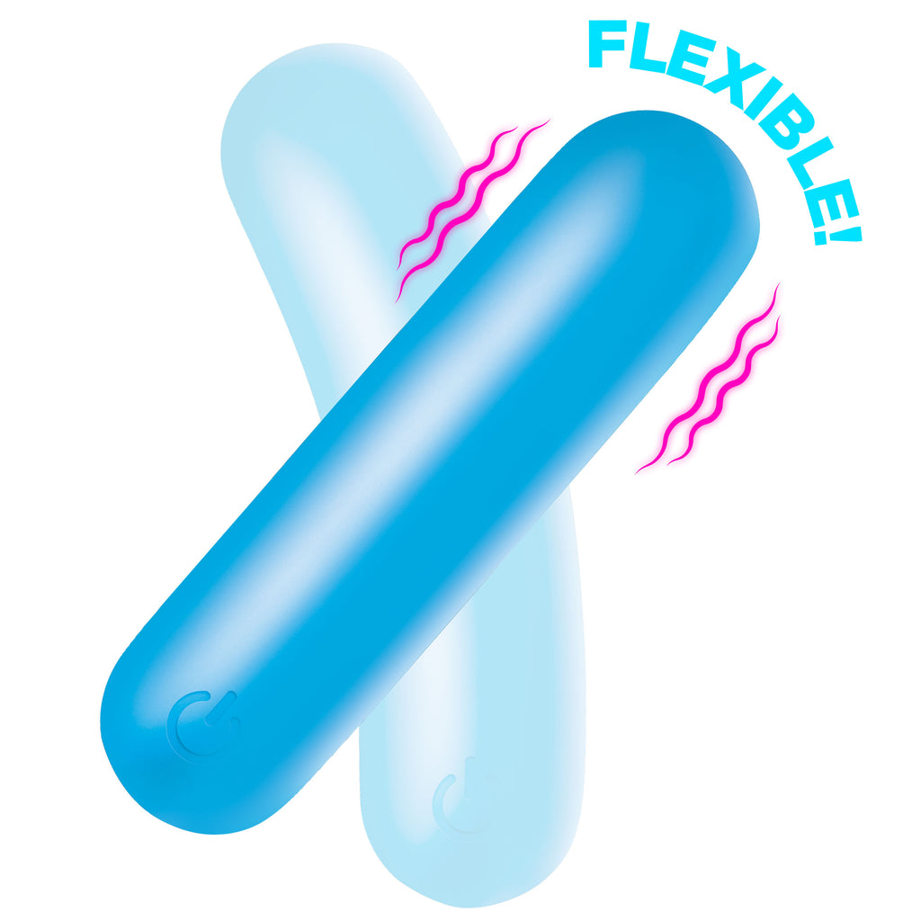 Bang! Flexible Silicone Bullet - Blue Blue
