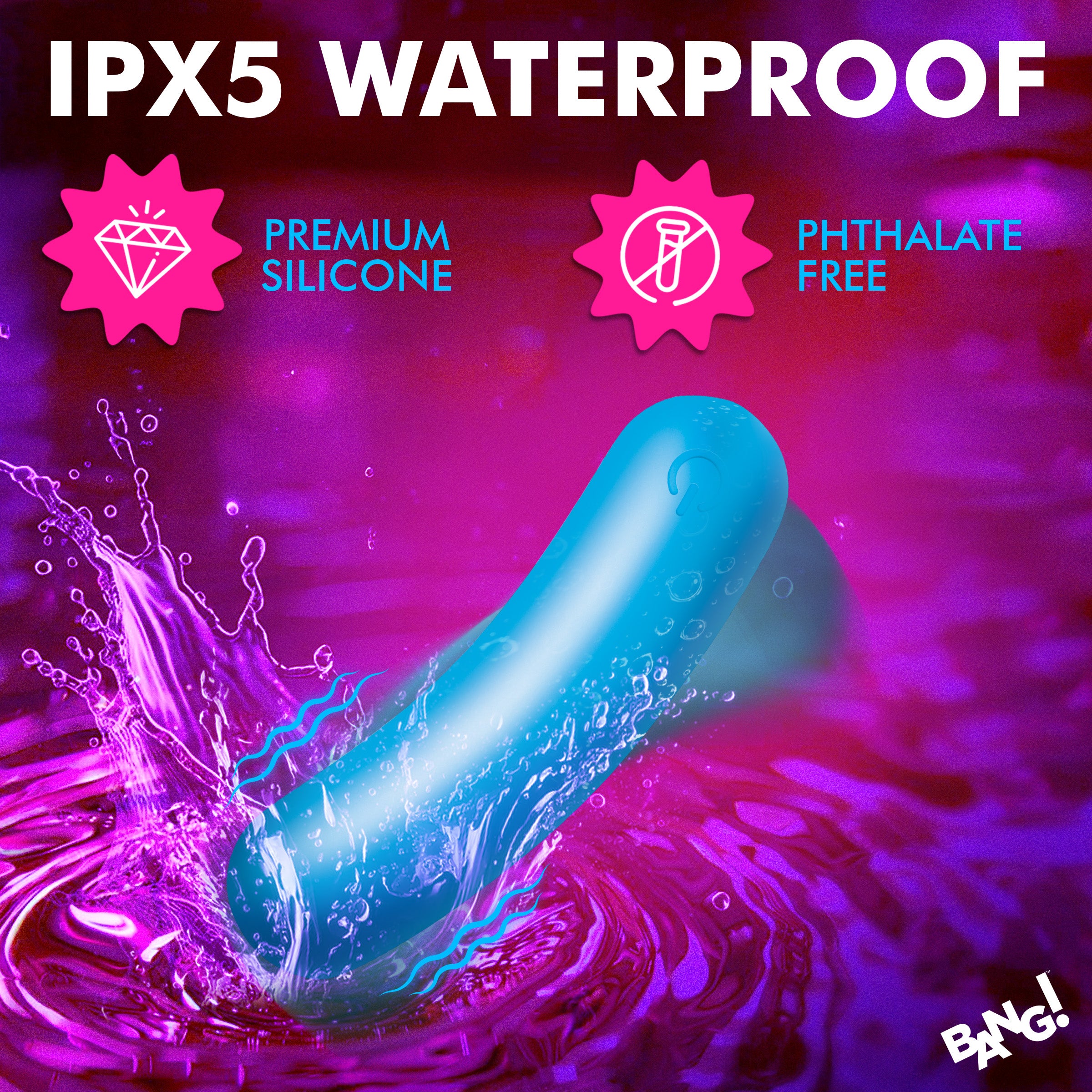 Bang! Flexible Silicone Bullet - Blue Blue