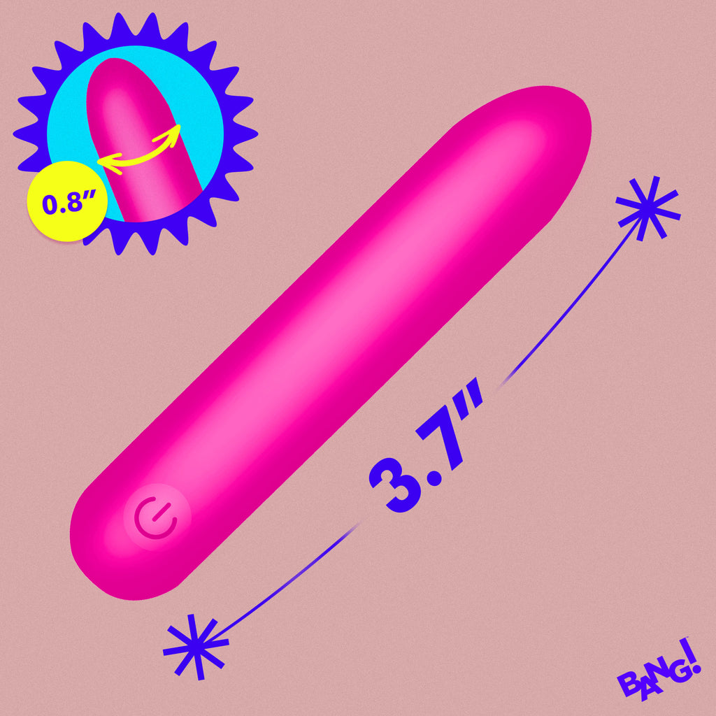 Bang! Tapered Flexible Silicone Bullet - Pink Pink
