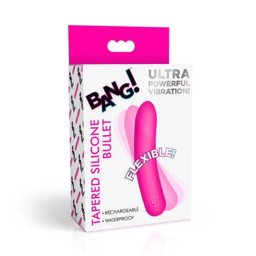 Bang! Tapered Flexible Silicone Bullet - Pink Pink