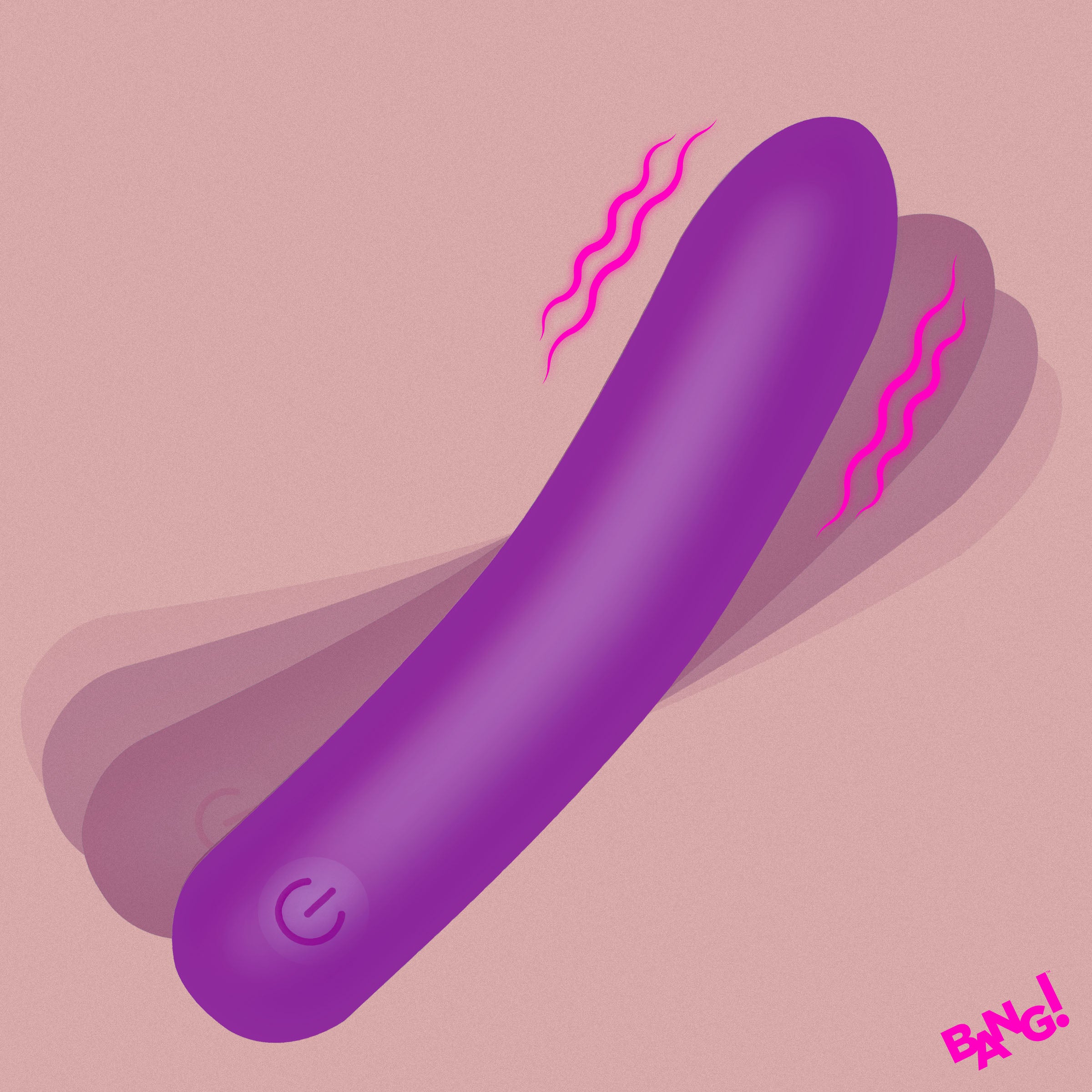 Bang! Tapered Flexible Silicone Bullet - Pink Purple