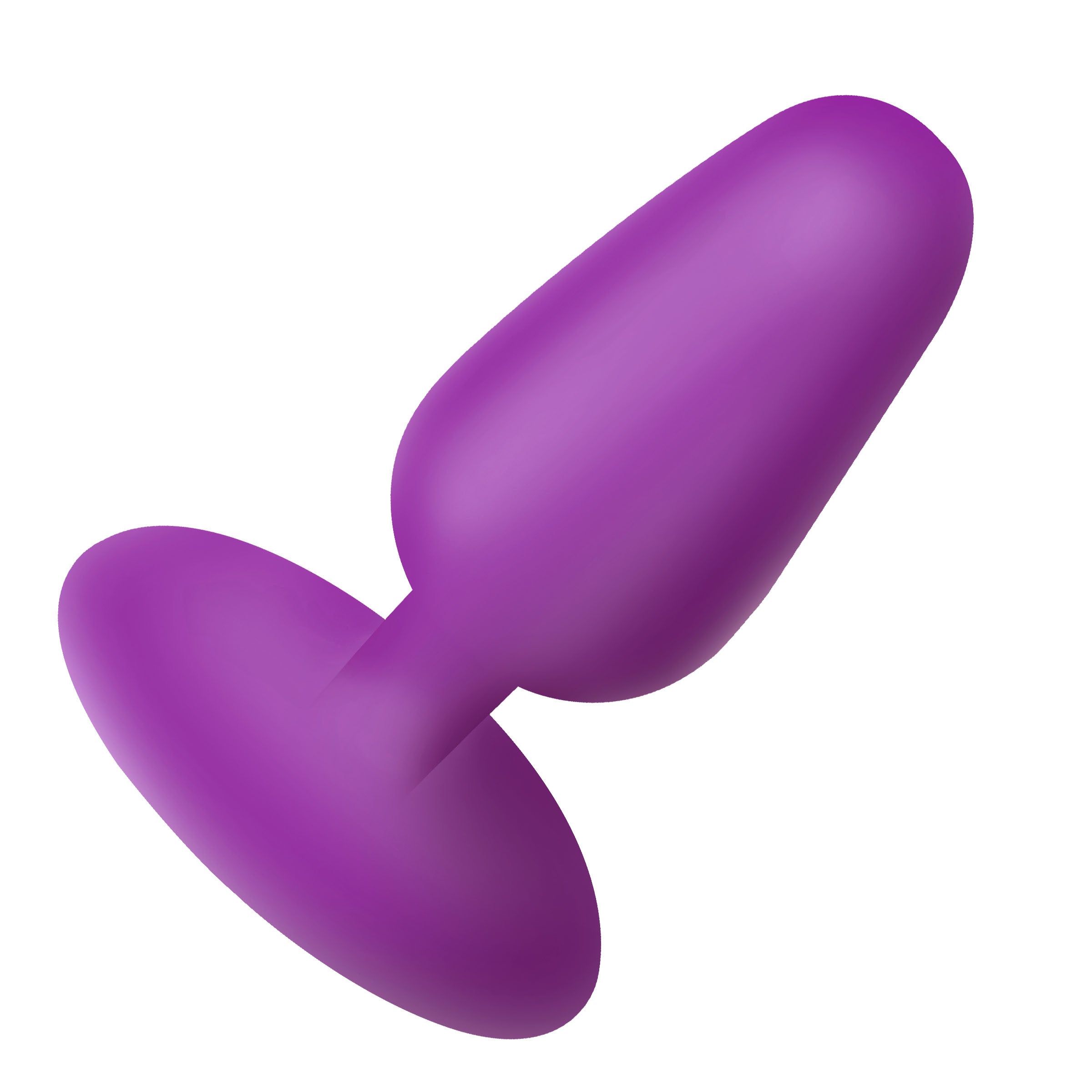 Bang! Flexible Vibrating Silicone Butt Plug - Purple Purple