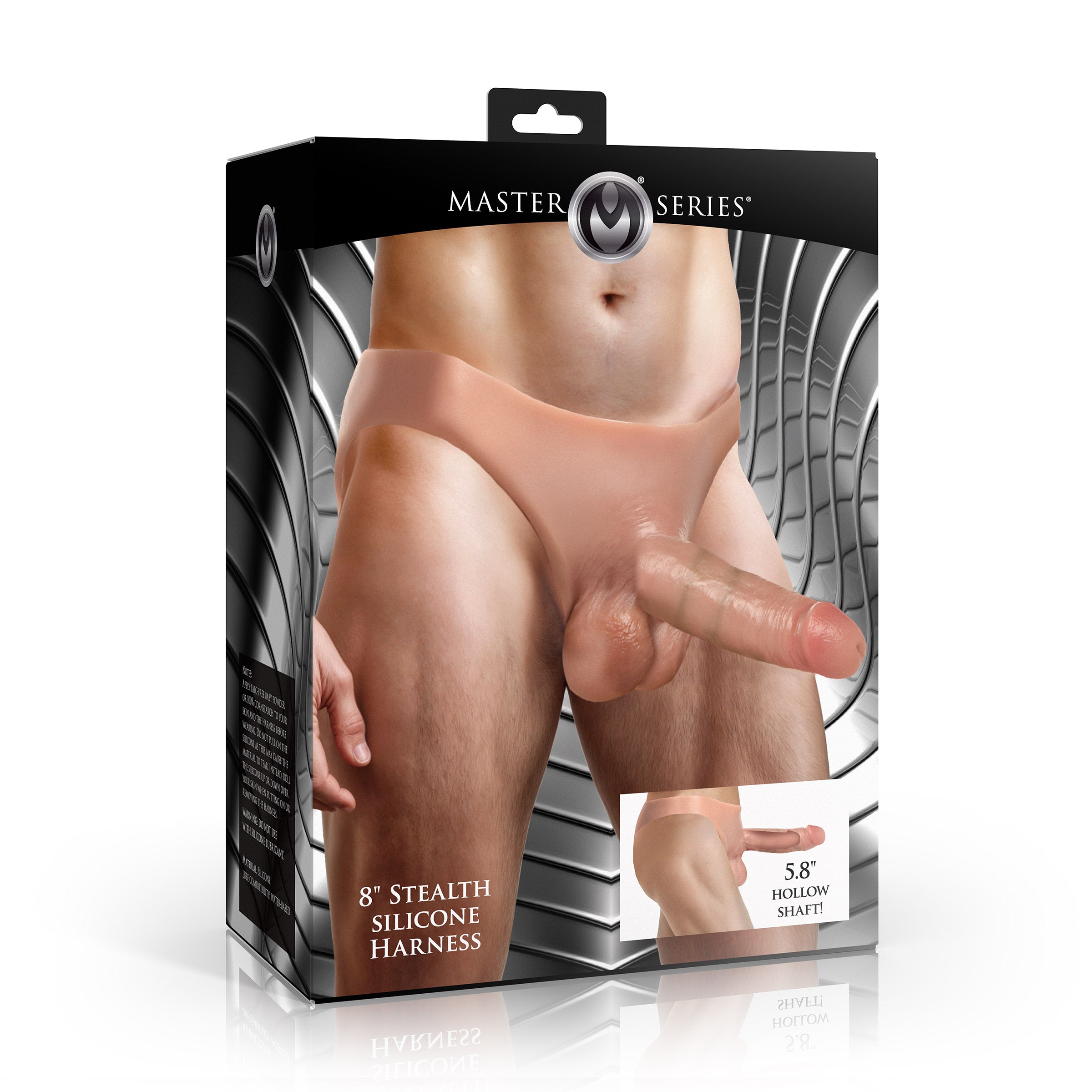 Master Series 8" Stealth Silicone Strap-On Flesh