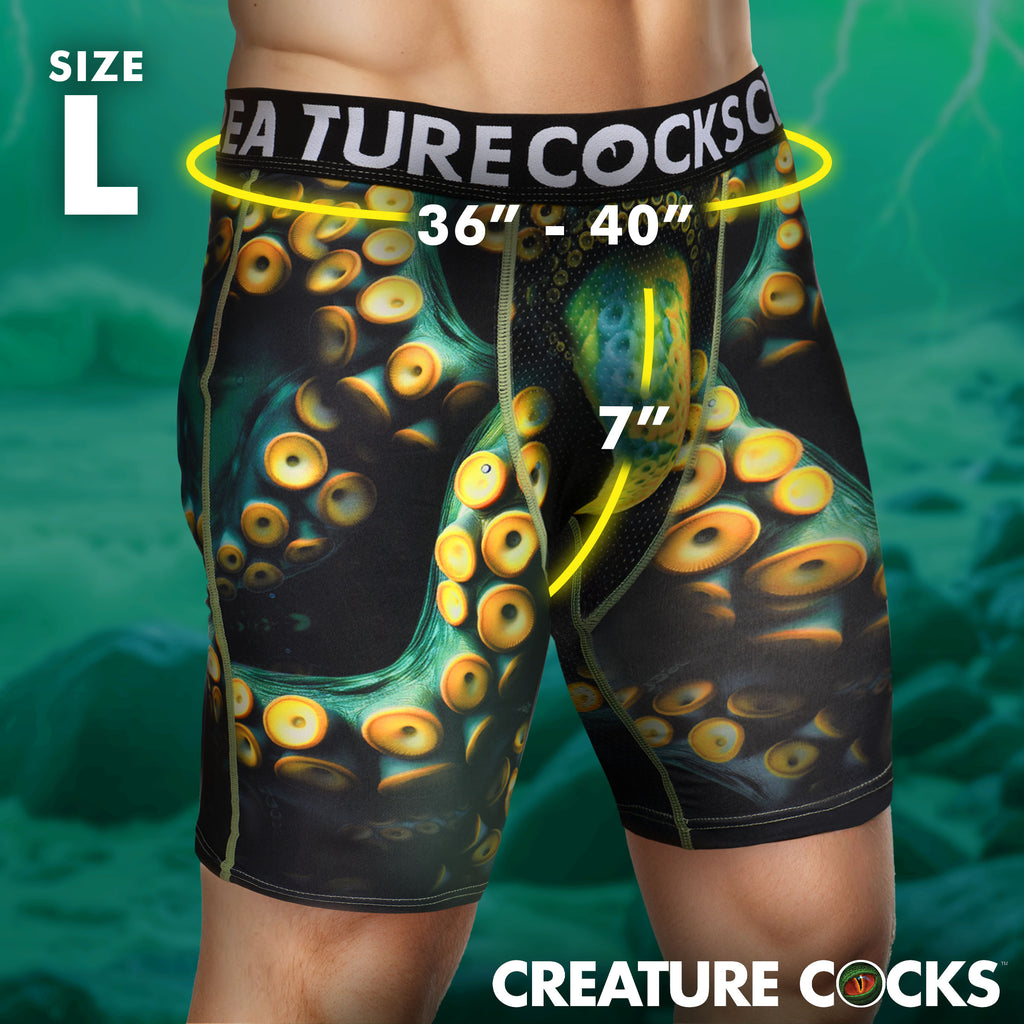 Creature Cocks Creature Wear Monstropus Tentacled Monster Boxer Shorts - Small Multi / Large