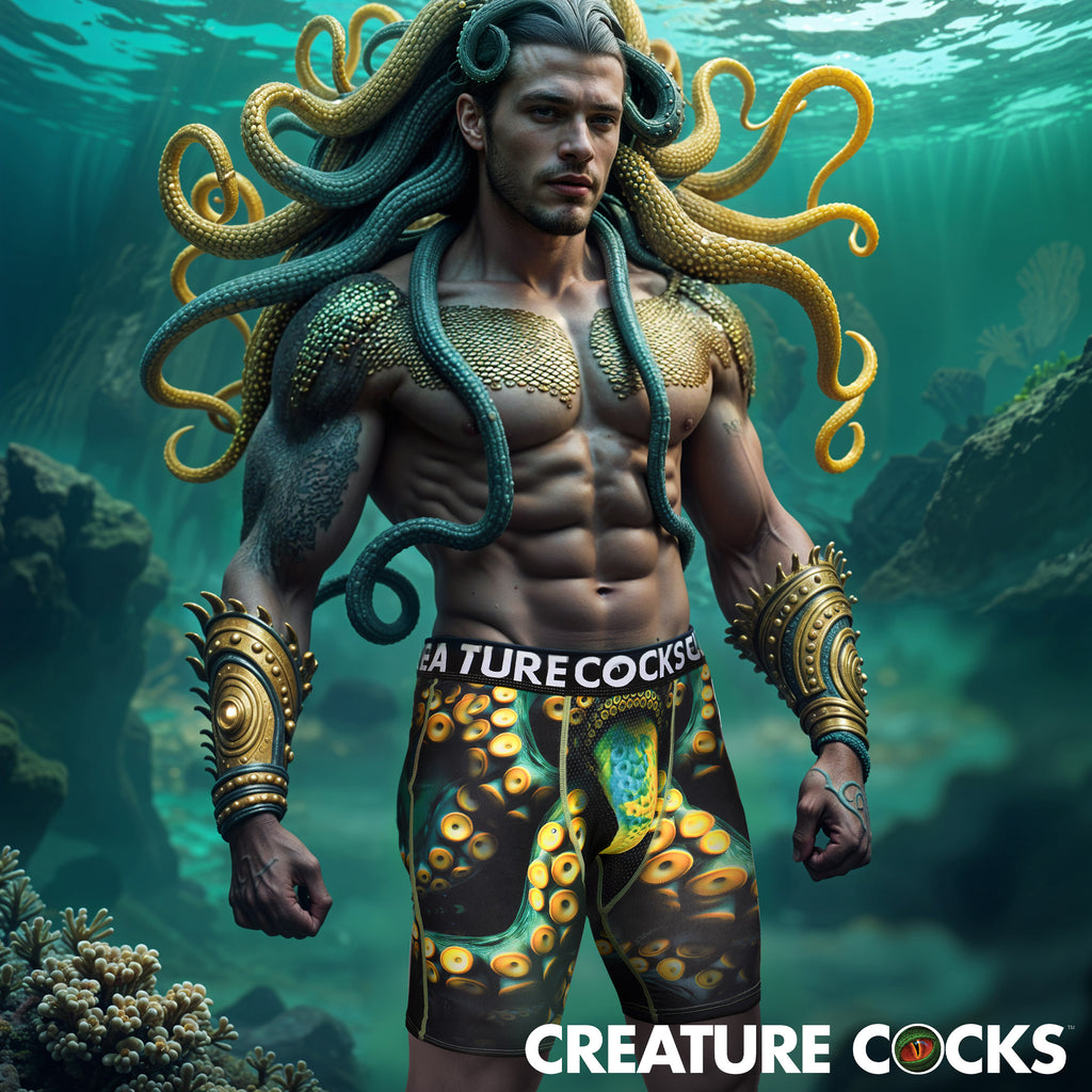 Creature Cocks Creature Wear Monstropus Tentacled Monster Boxer Shorts - Small Multi / Medium