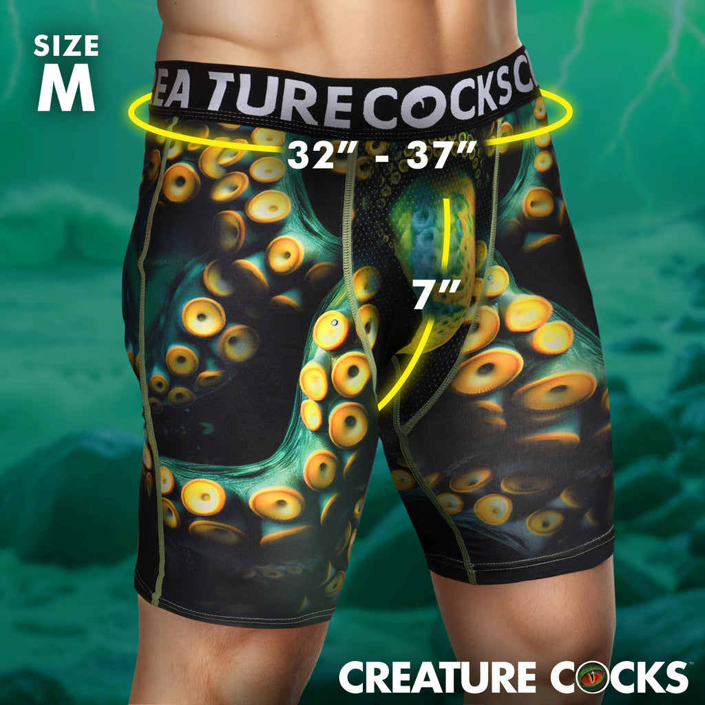 Creature Cocks Creature Wear Monstropus Tentacled Monster Boxer Shorts - Small Multi / Medium