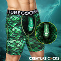 Creature Cocks Creature Wear Cockness Monster Lake Creature Boxer Shorts - Small Green / Small