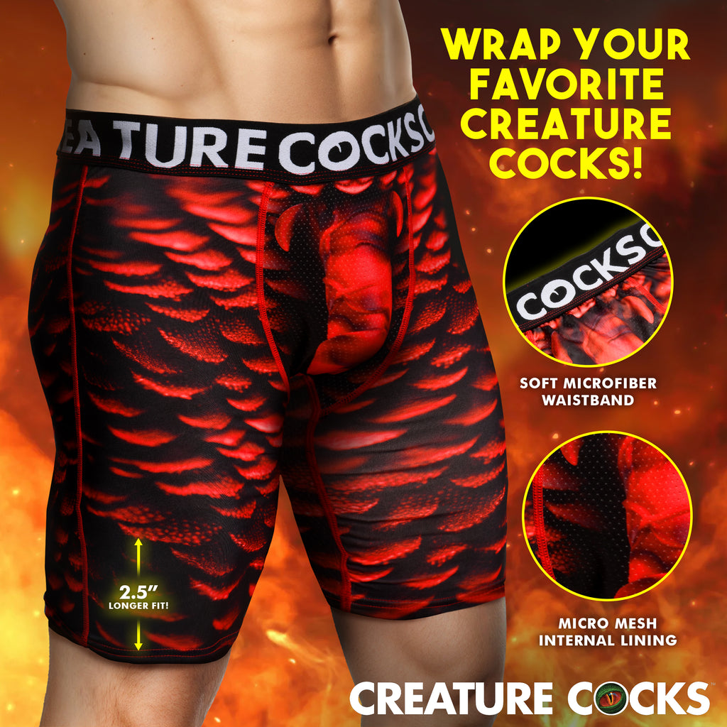 Creature Cocks Creature Wear Horny Devil Demon Boxer Shorts - Small Red / Large