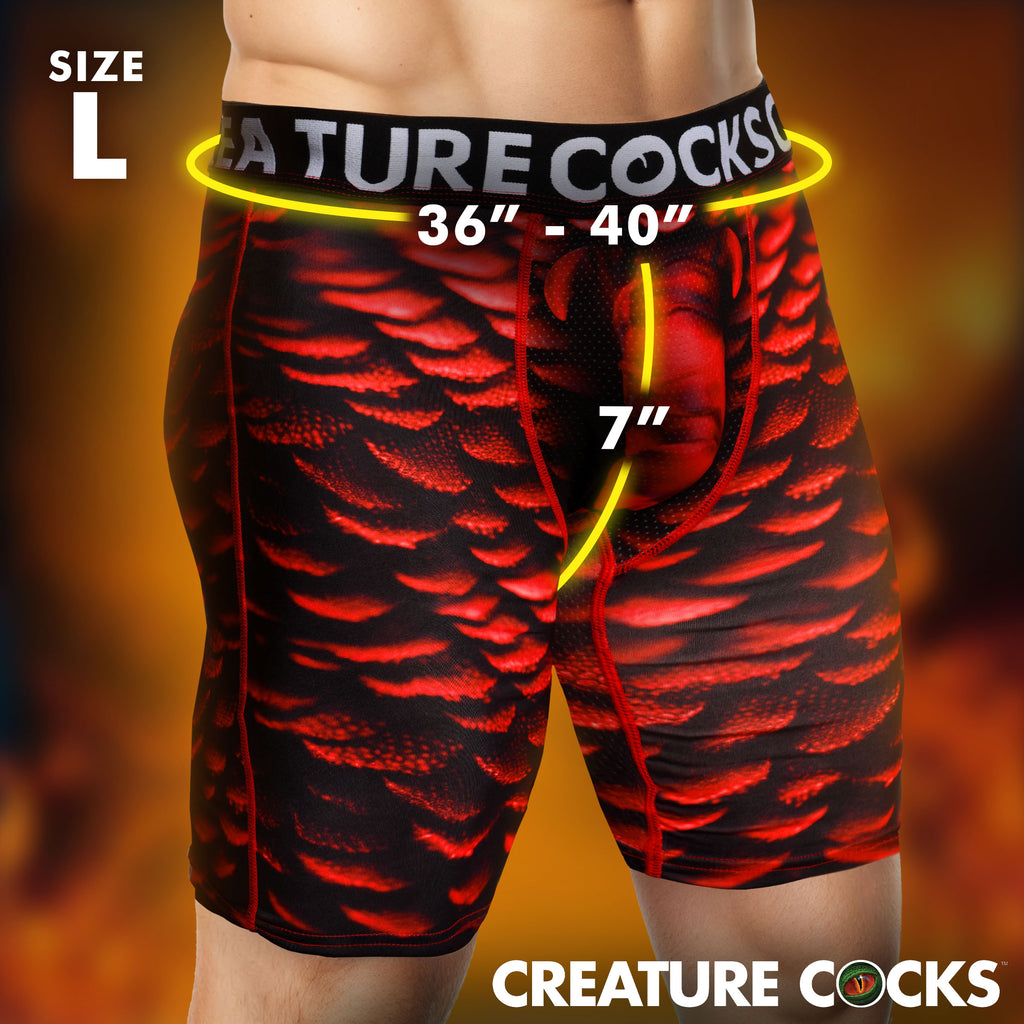 Creature Cocks Creature Wear Horny Devil Demon Boxer Shorts - Small Red / Large