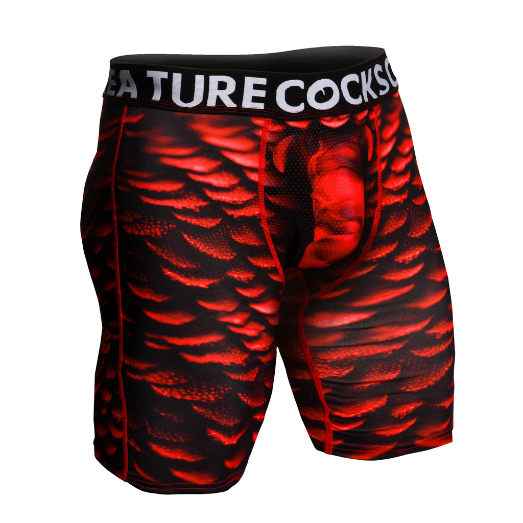 Creature Cocks Creature Wear Horny Devil Demon Boxer Shorts - Small Red / Large